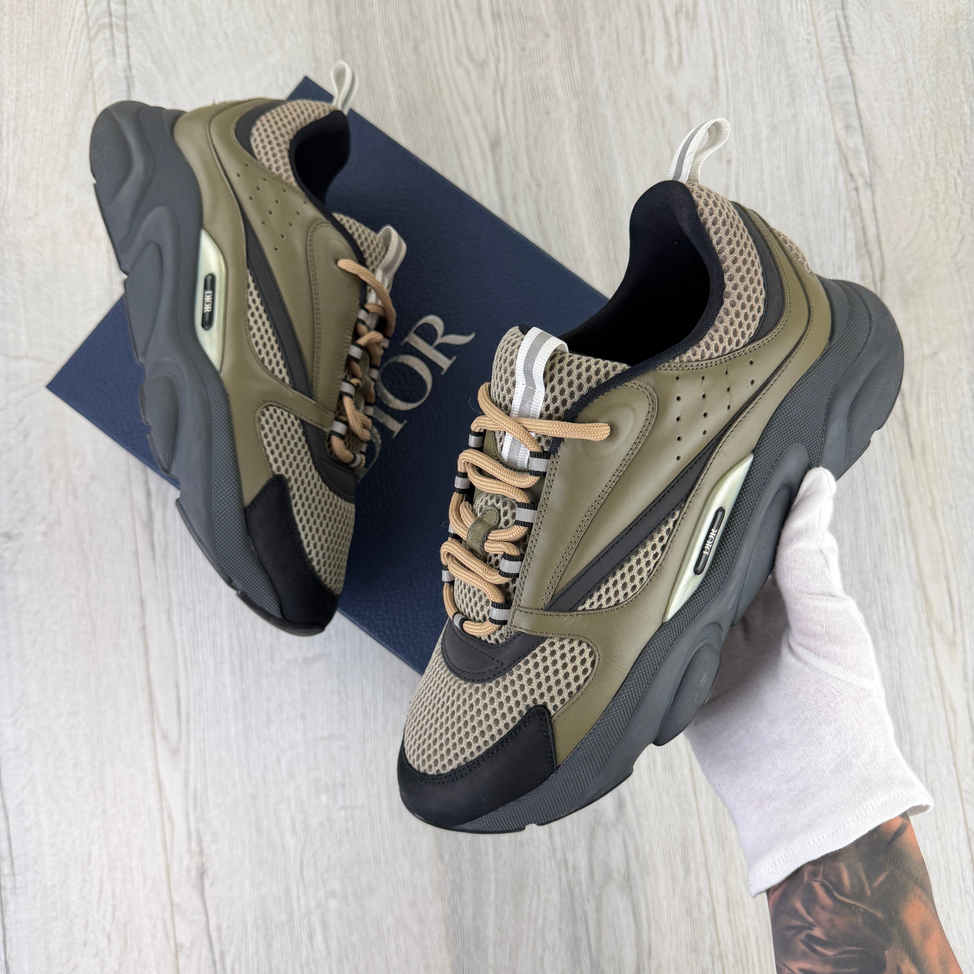 Dior B22 Men’s Khaki Green Trainers - 45 (Uk 10/10.5)