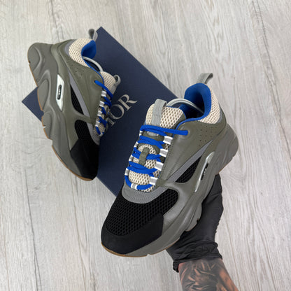 Dior B22 Men’s Khaki & Blue Trainers - 44 (Fit Uk 9/9.5)