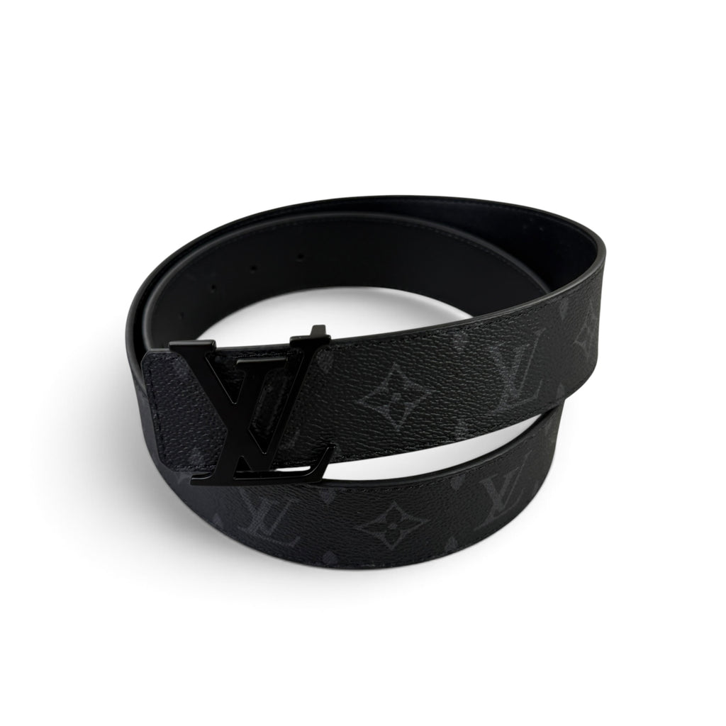 Louis Vuitton Men’s Monogram Original Belt With Black Buckle