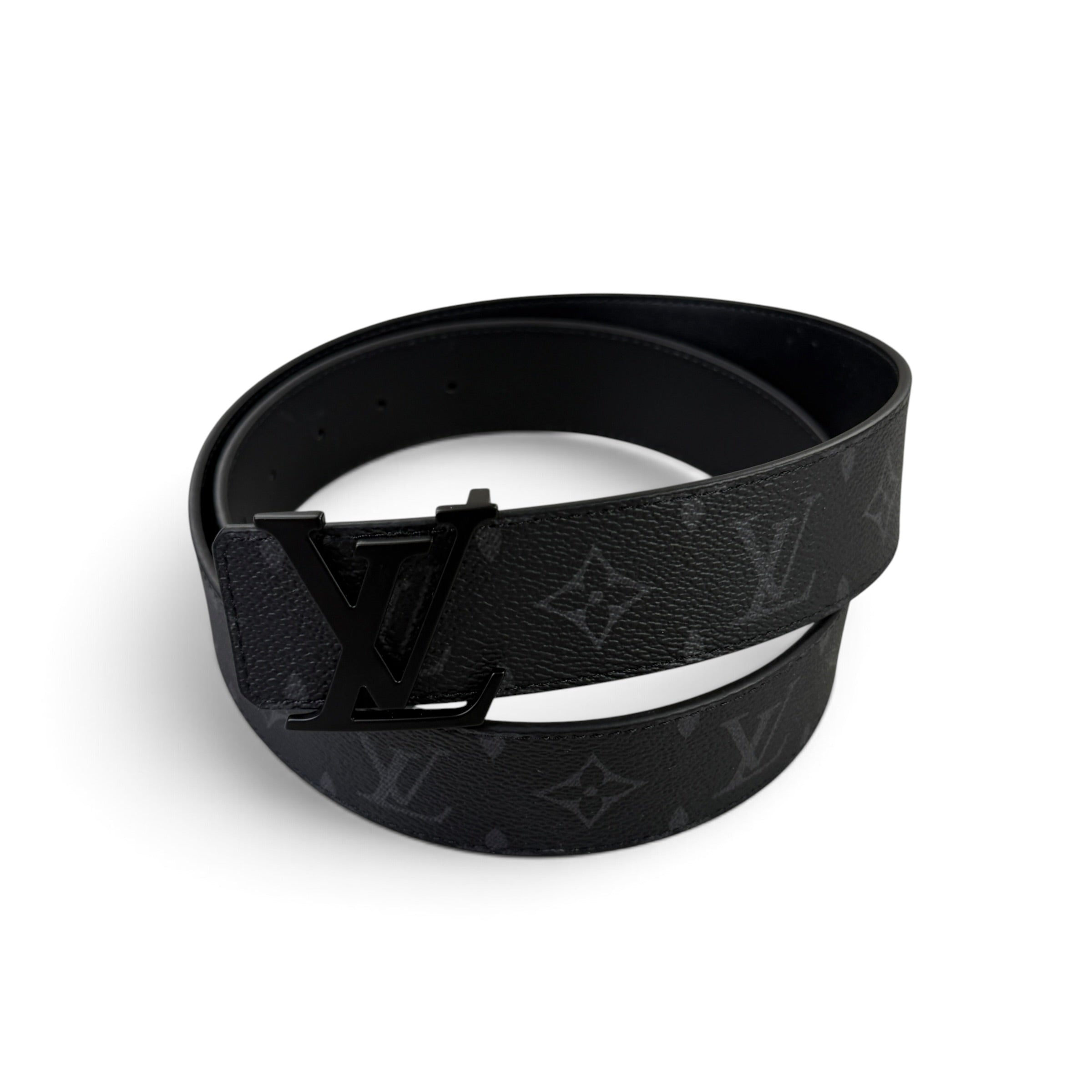 Louis Vuitton Men’s Monogram Original Belt With Black Buckle