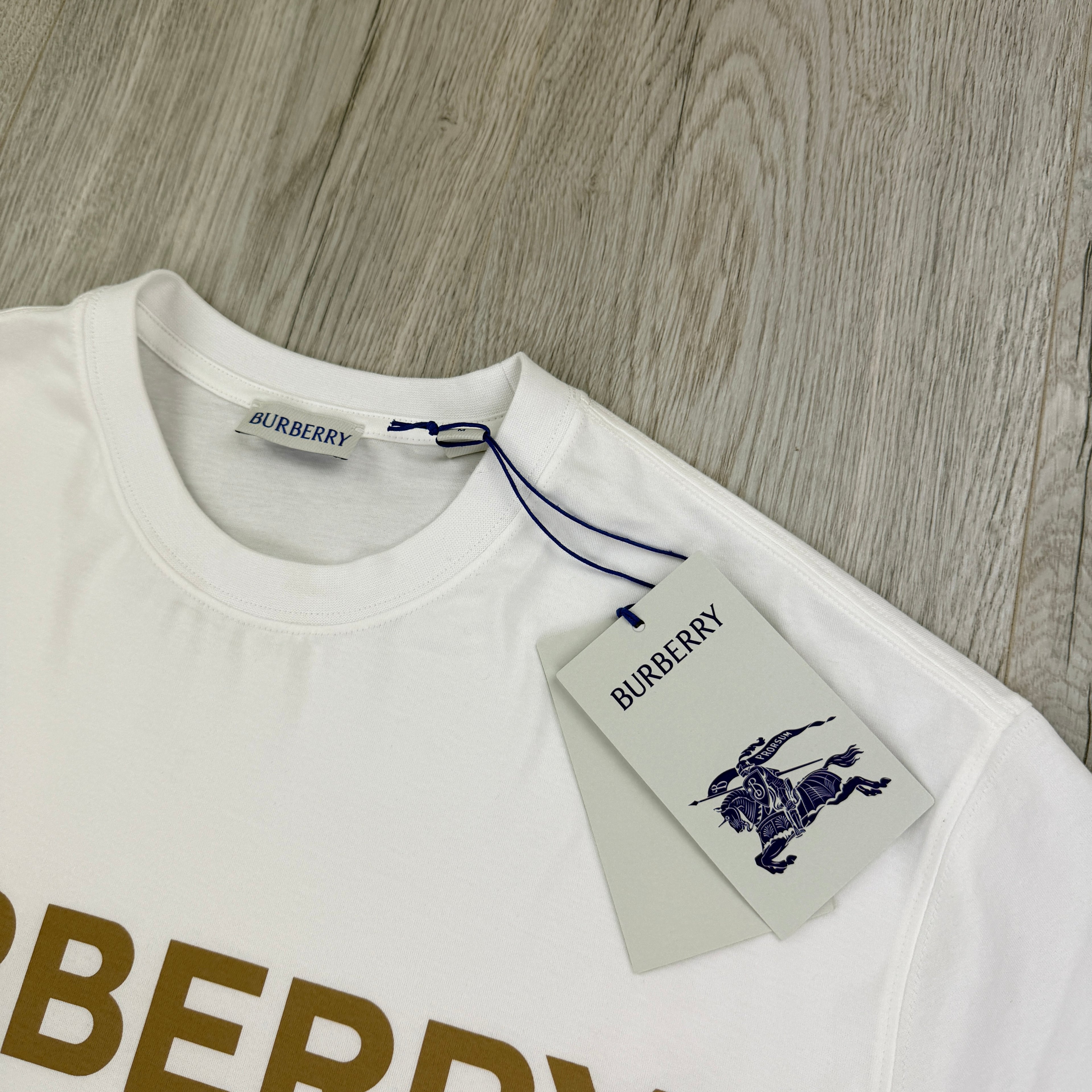 Burberry Men’s White T-shirt & Shorts Set