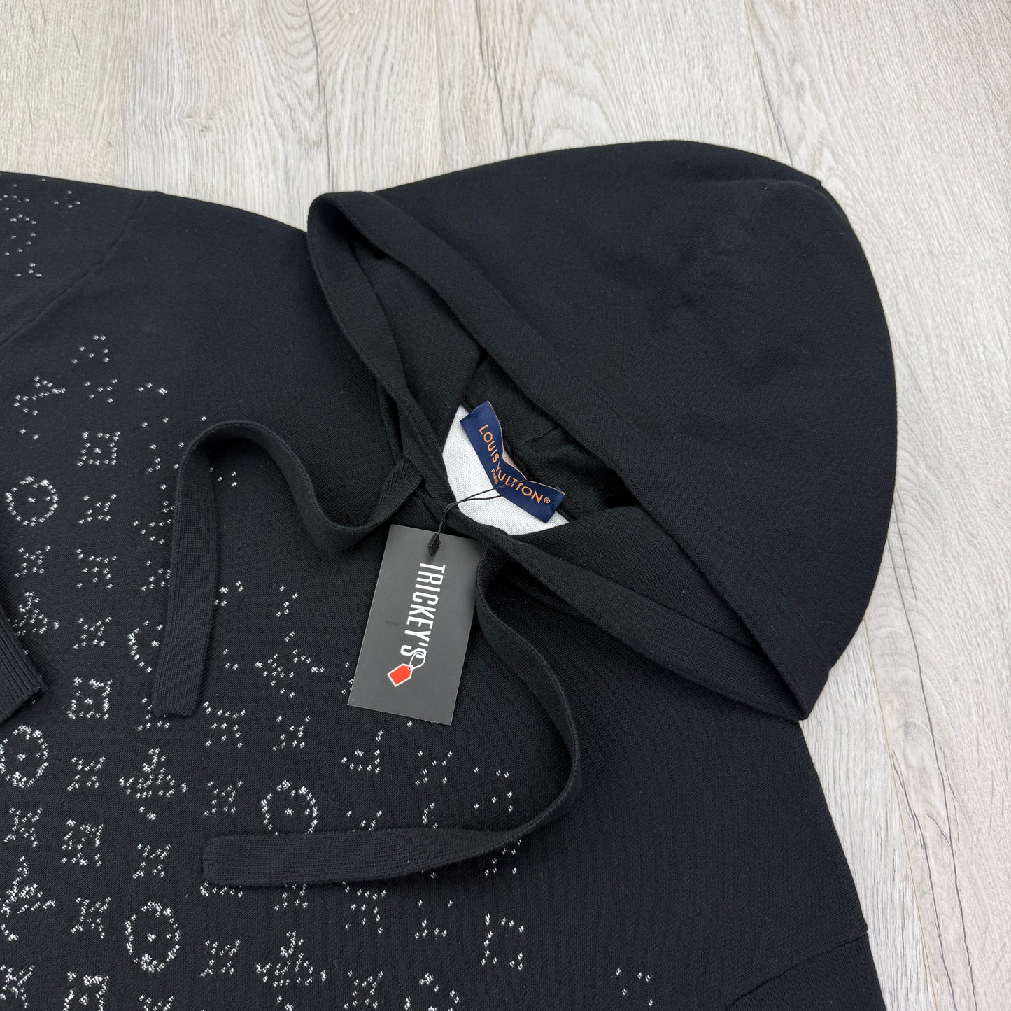 Louis Vuitton Men’s Black Monogram Gradient Pullover Hoodie - Medium