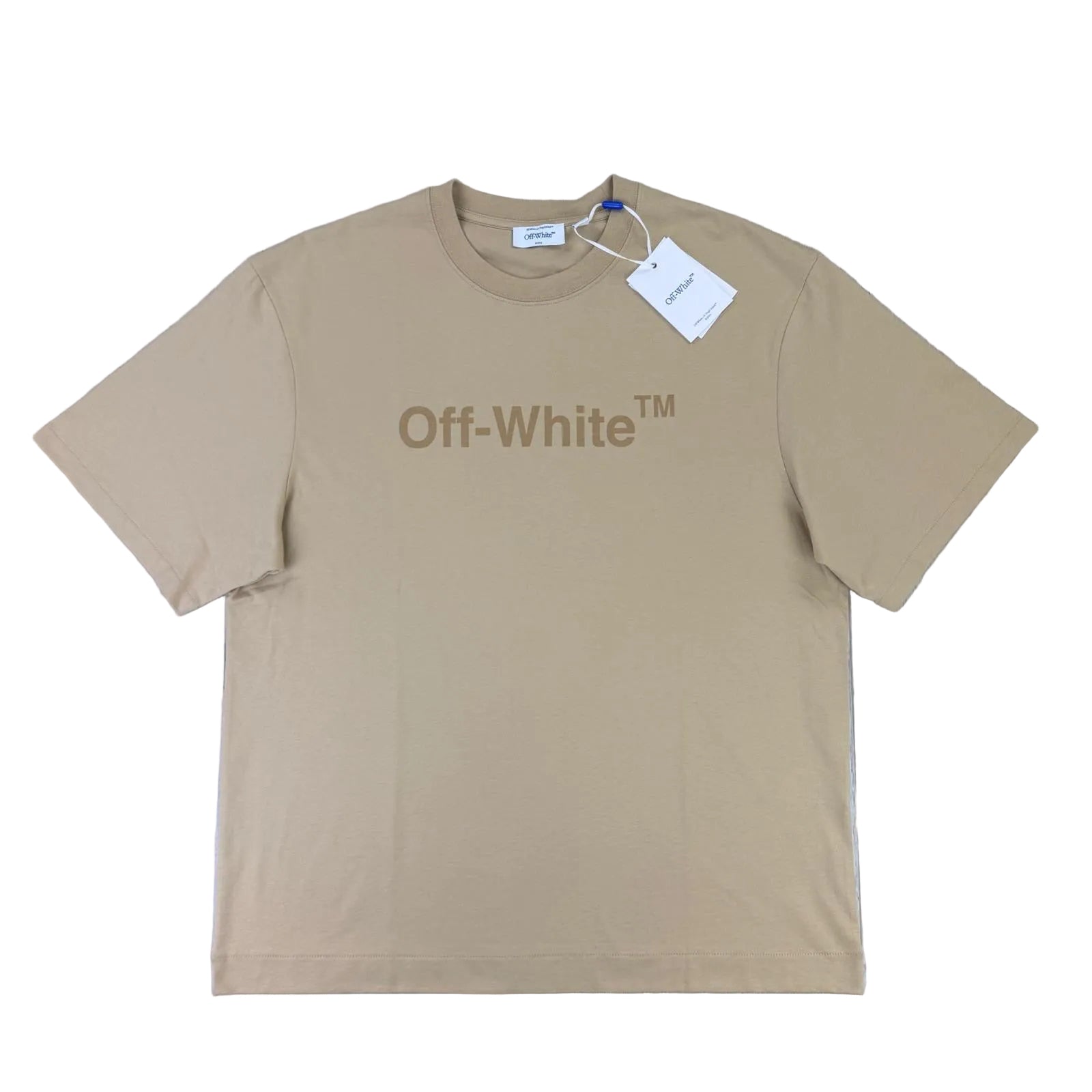 Off White Men’s Beige T-shirt - Medium