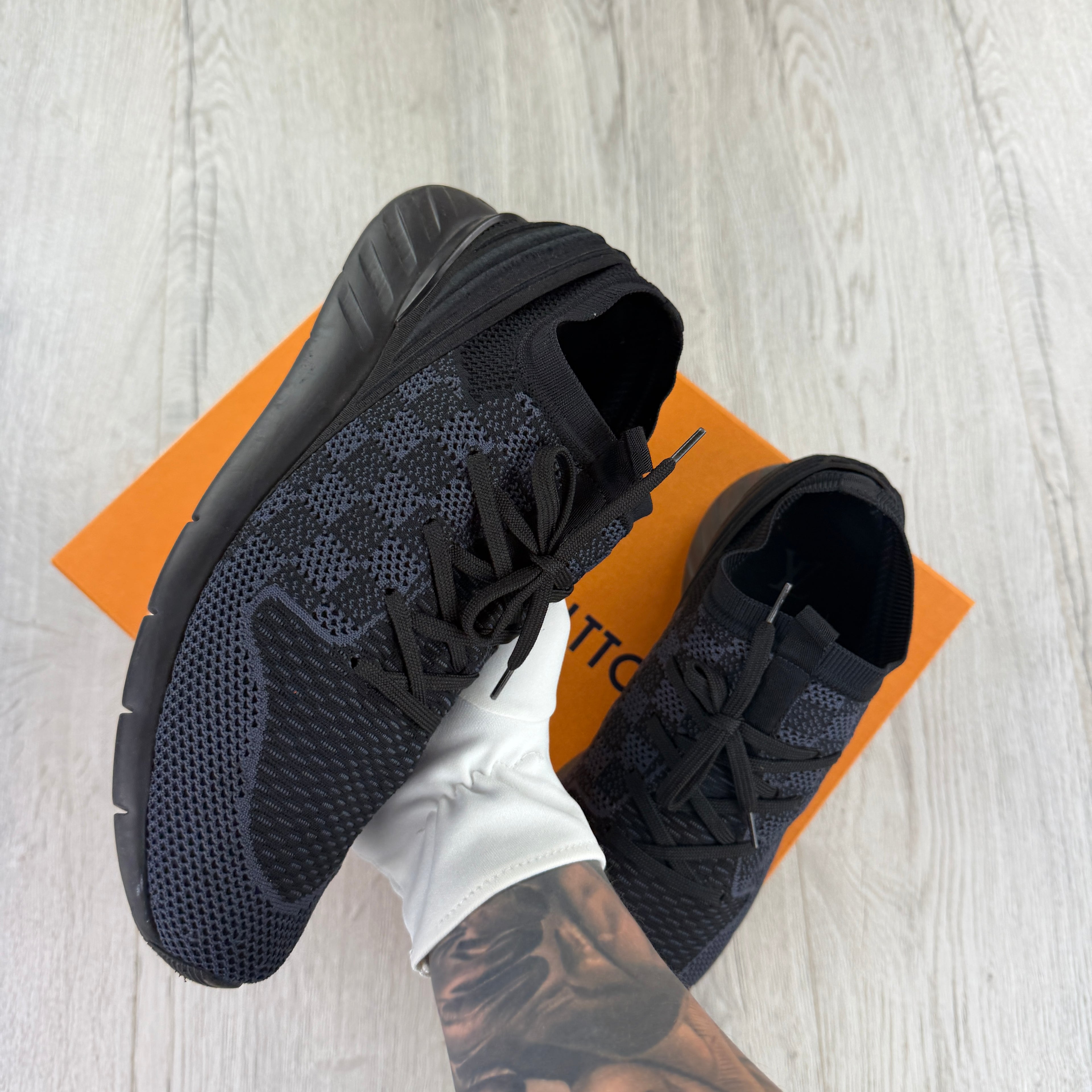 Louis Vuitton Men’s Black Fastline Trainers - Uk 8.5