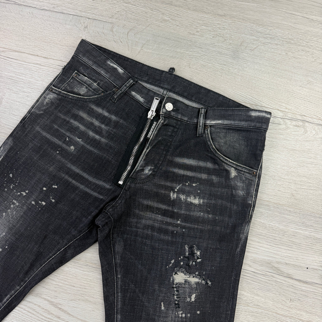 Dsquared2 Men’s Black Distressed Jeans - 48 (Uk 32)