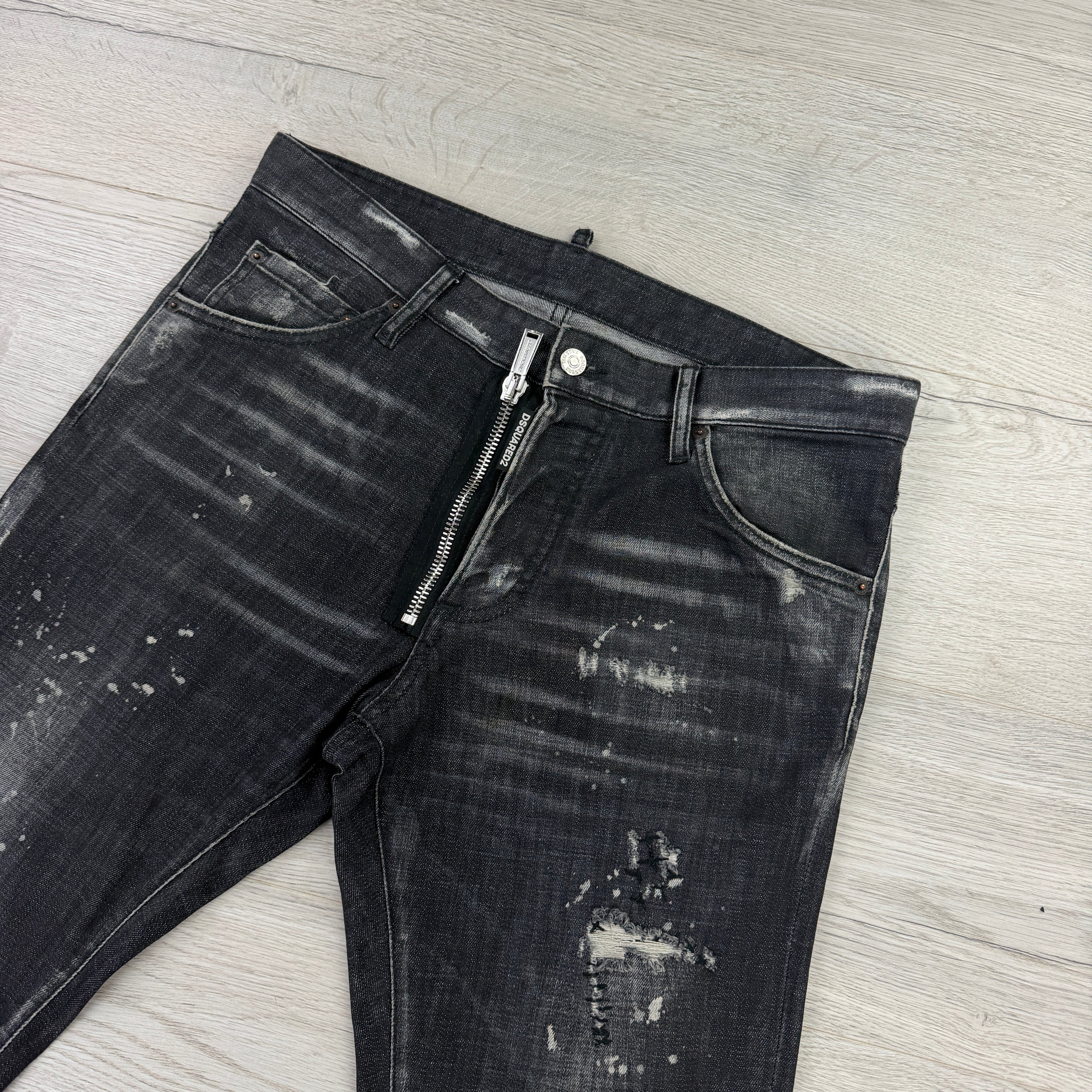 Dsquared2 Men’s Black Distressed Jeans - 48 (Uk 32)