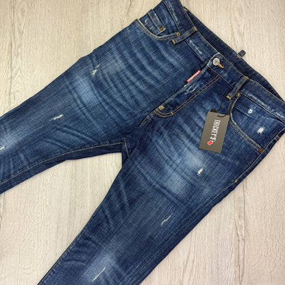 Dsquared2 Men’s Distressed Cigarette Jeans - 48 (Uk 32)