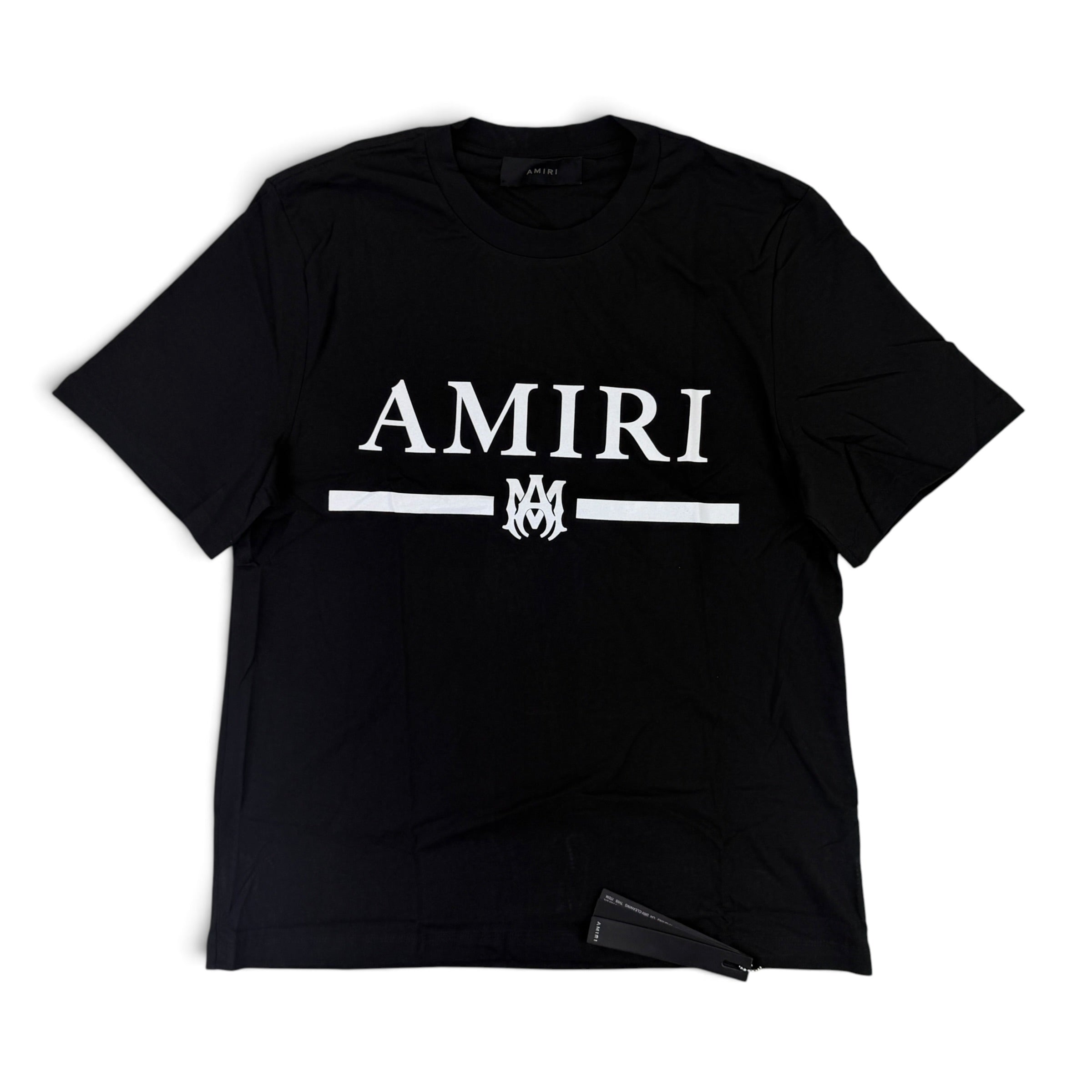 Amiri Men’s Black T-shirt With White Logo