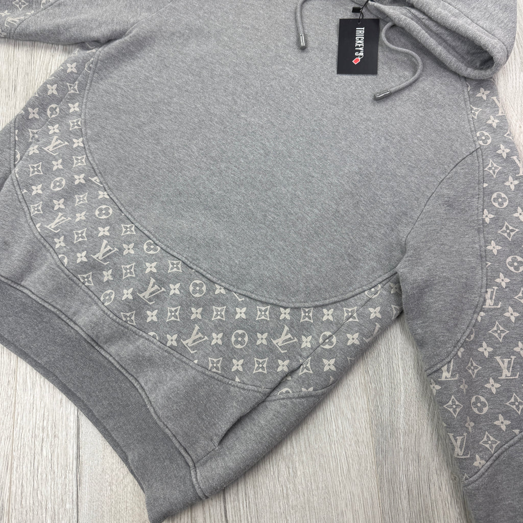 Louis Vuitton Men’s LV Monogram Circle Cut Grey Hoodie - Small