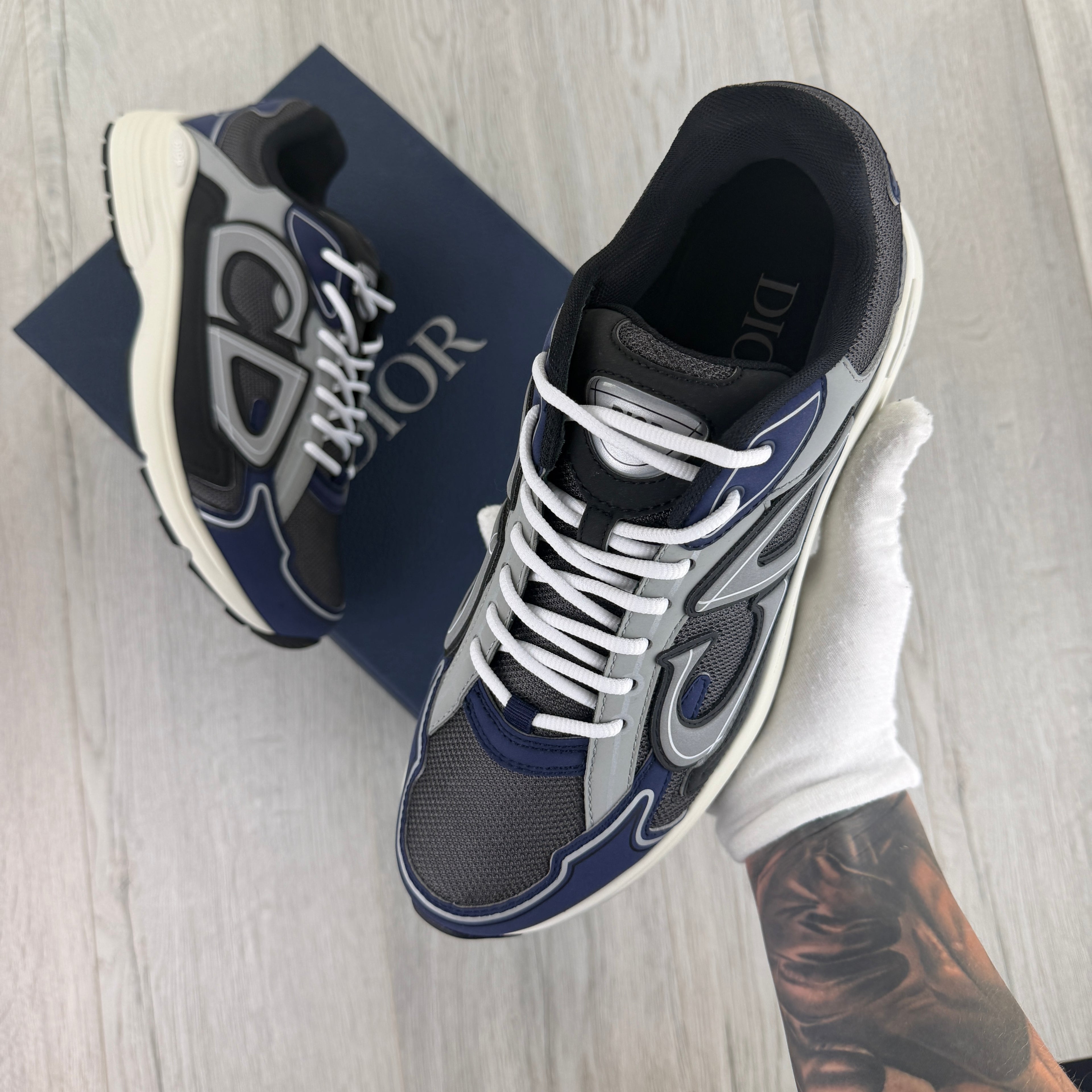 Dior B30 Men’s Navy CD Trainers - 44 (Uk 10)