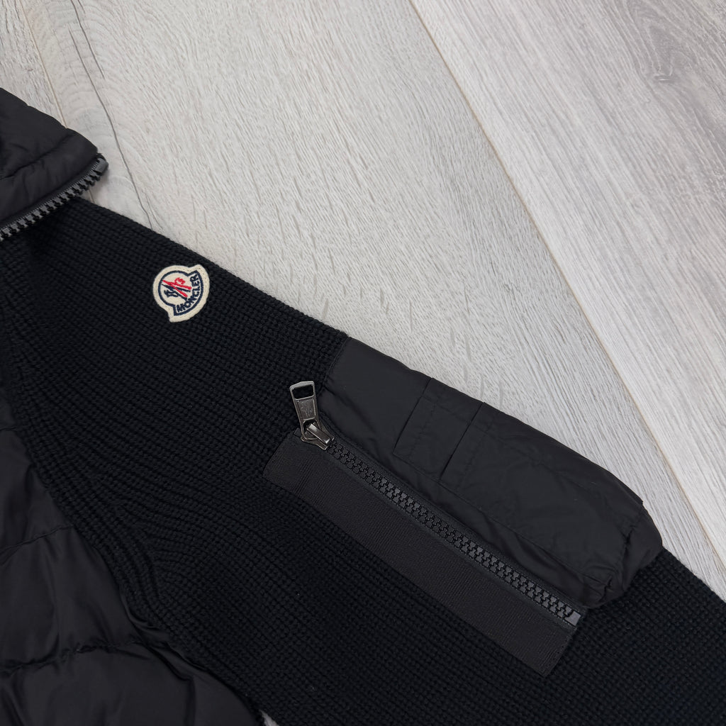 Moncler Men’s Black Maglia Tricot Cardigan - Medium Slim