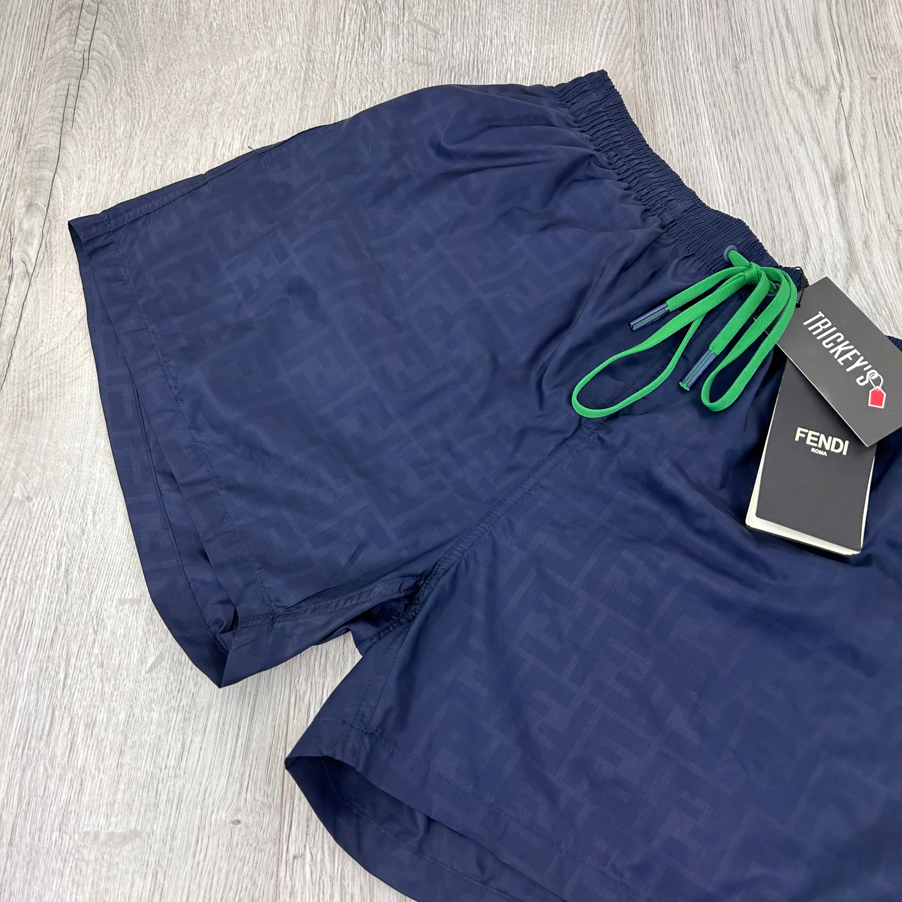 Fendi Men’s Navy Water Reactive Swim Shorts