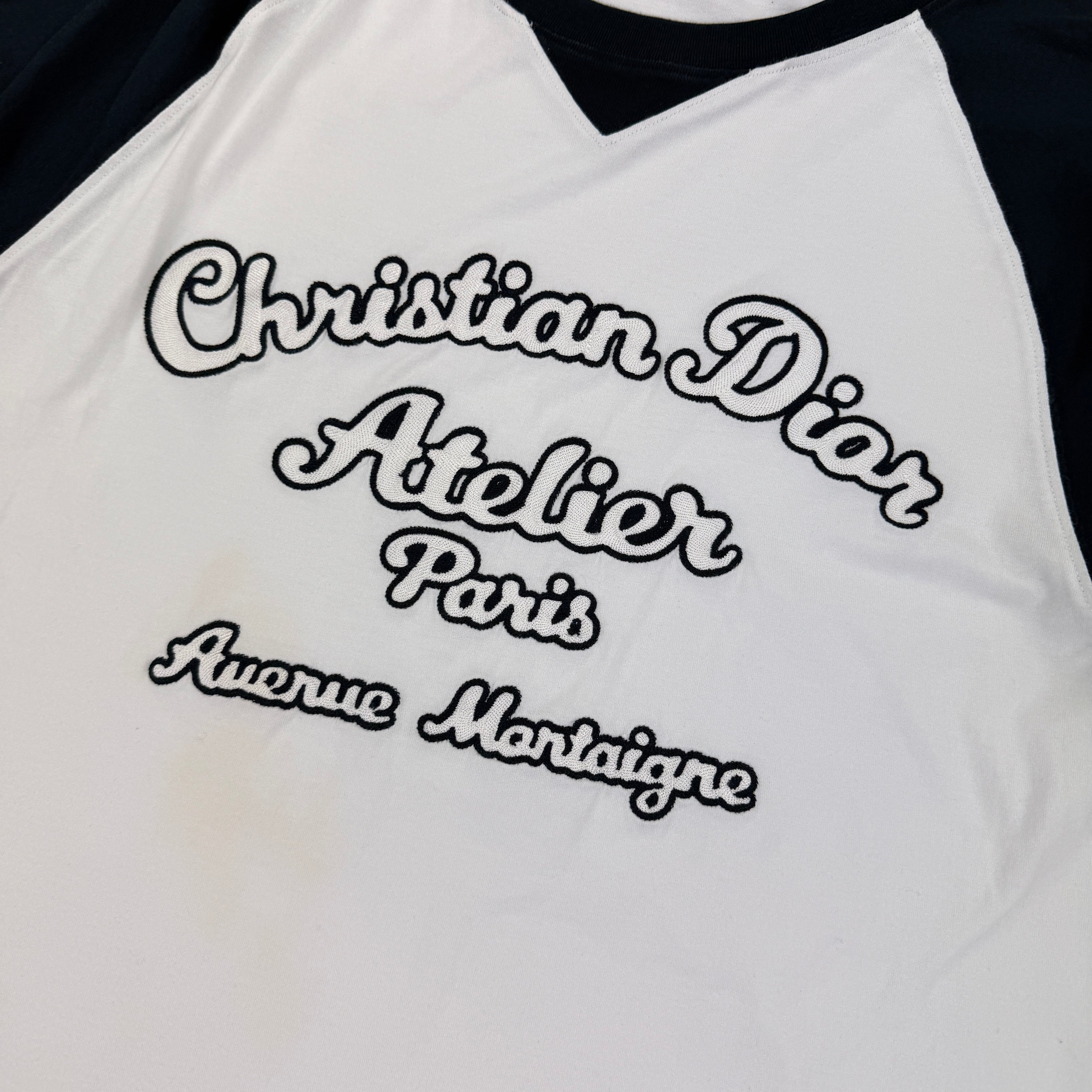Christian Dior Men’s White & Navy ‘Atelier Paris’ T-shirt - Large Oversized