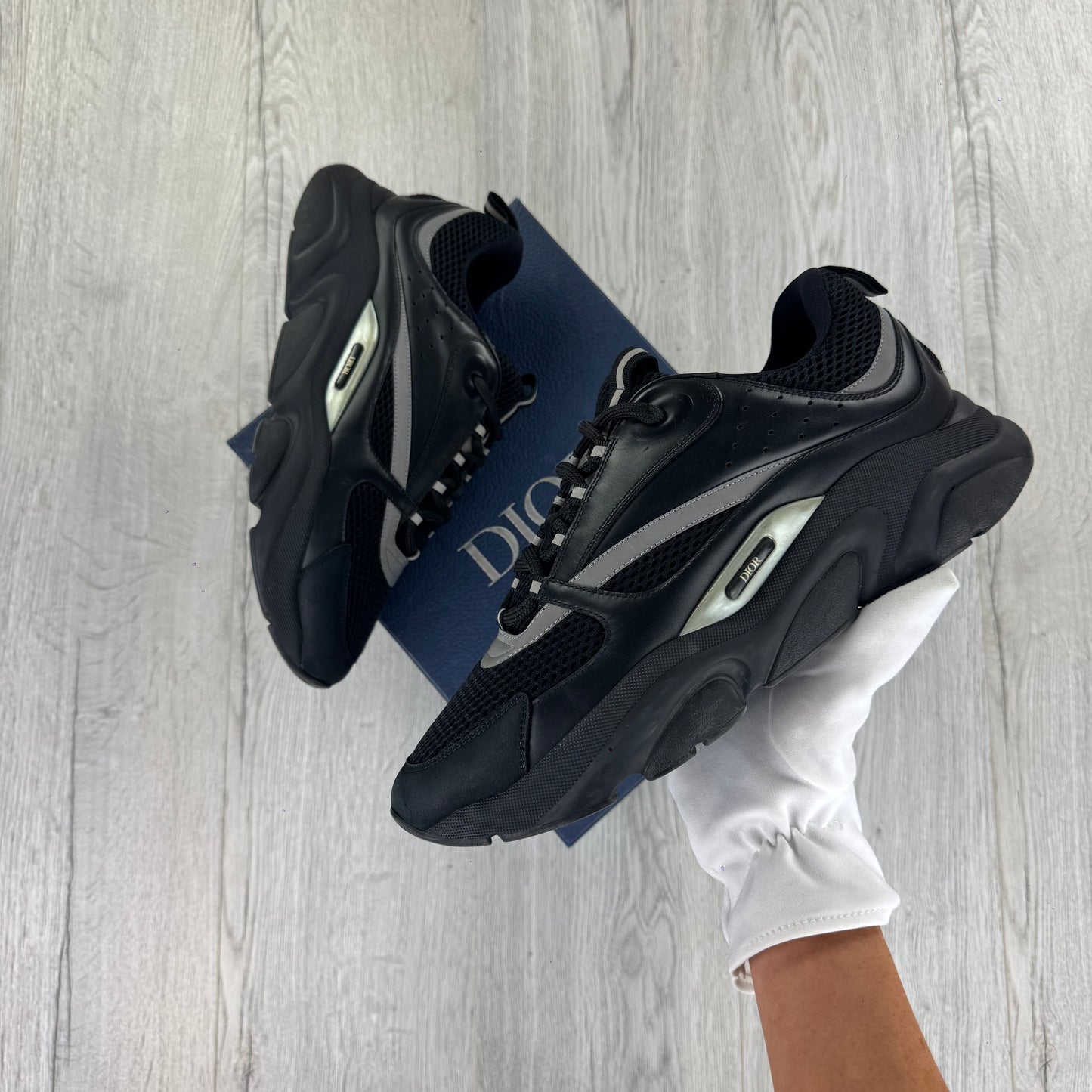 Dior B22 Men’s Triple Black Trainers - 46 (Fit Uk 11)