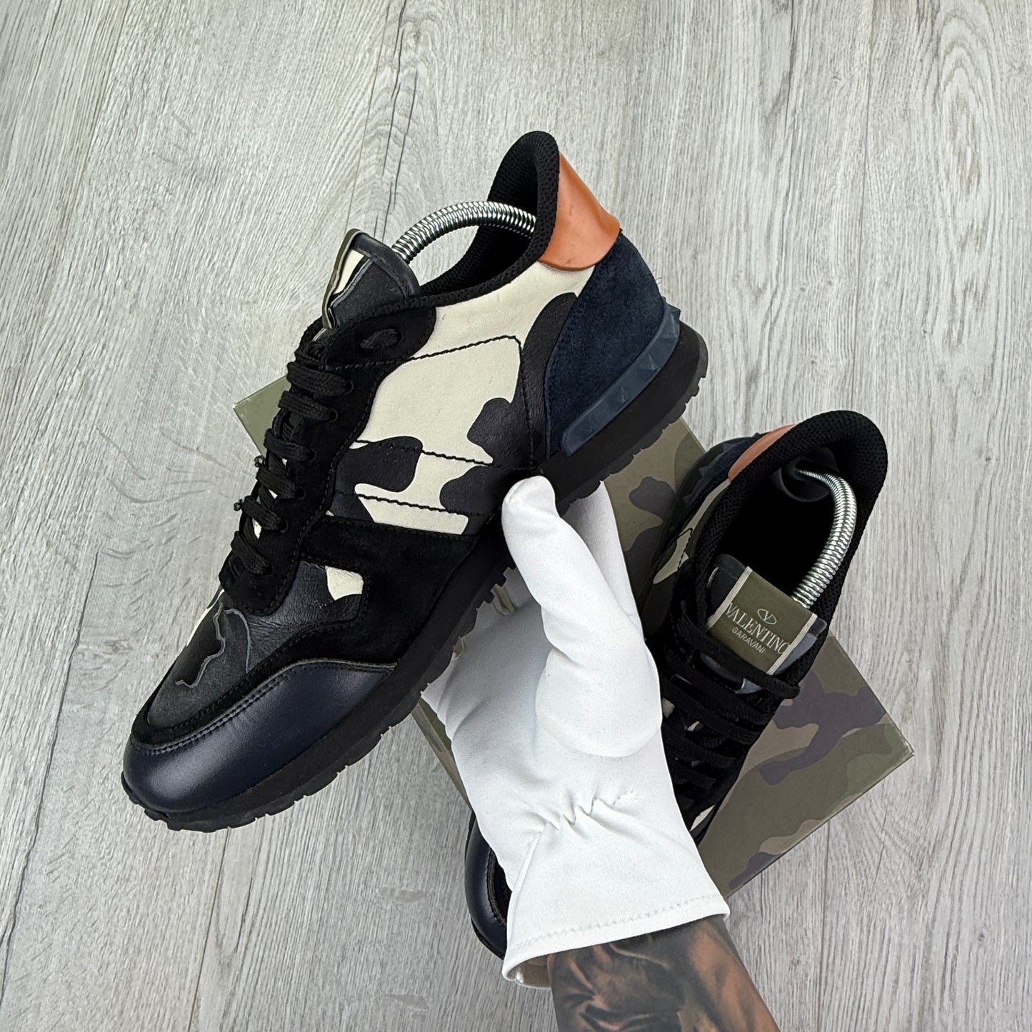 Valentino Men’s Camo Rockrunner Trainers - Uk 8