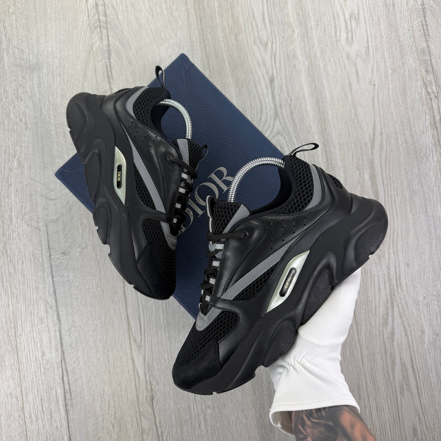 Dior B22 Men’s Triple Black Runners - 41 (Fit Uk 7)