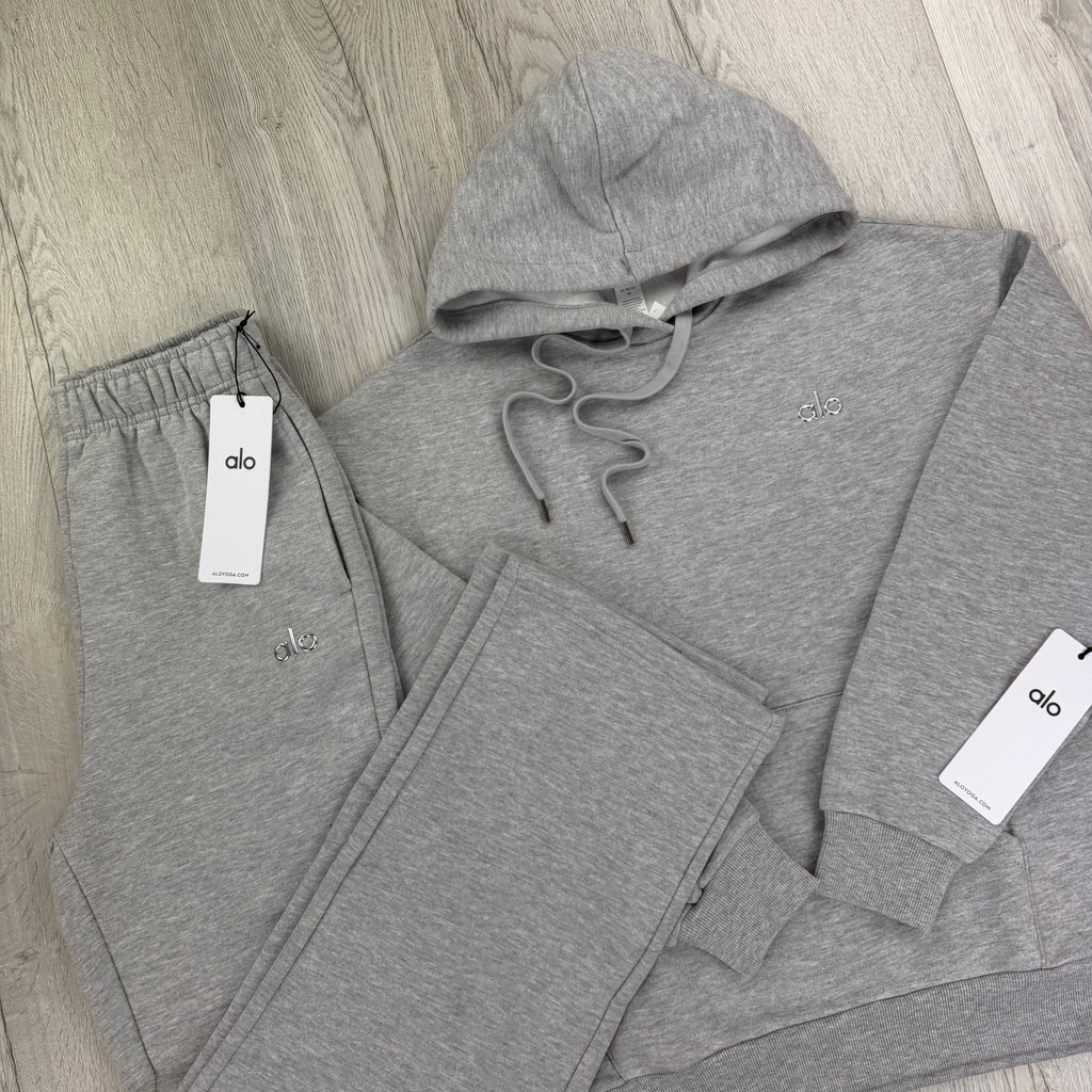 Alo Men’s Grey Full Tracksuit Relaxed Fit