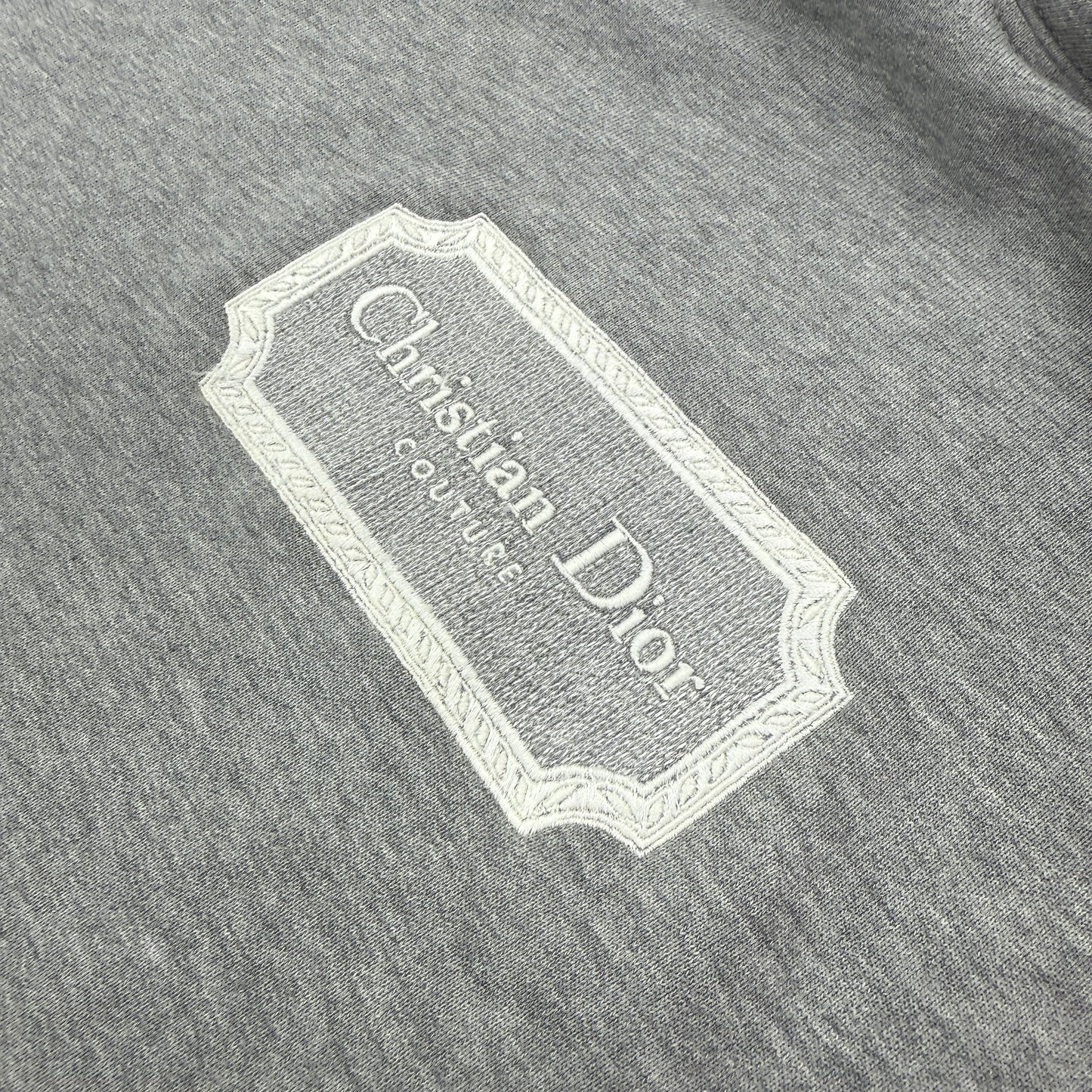 Dior Couture Men’s Grey Pullover Cotton Hoodie - Small