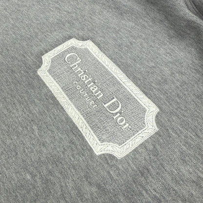 Dior Couture Men’s Grey Pullover Cotton Hoodie - Small