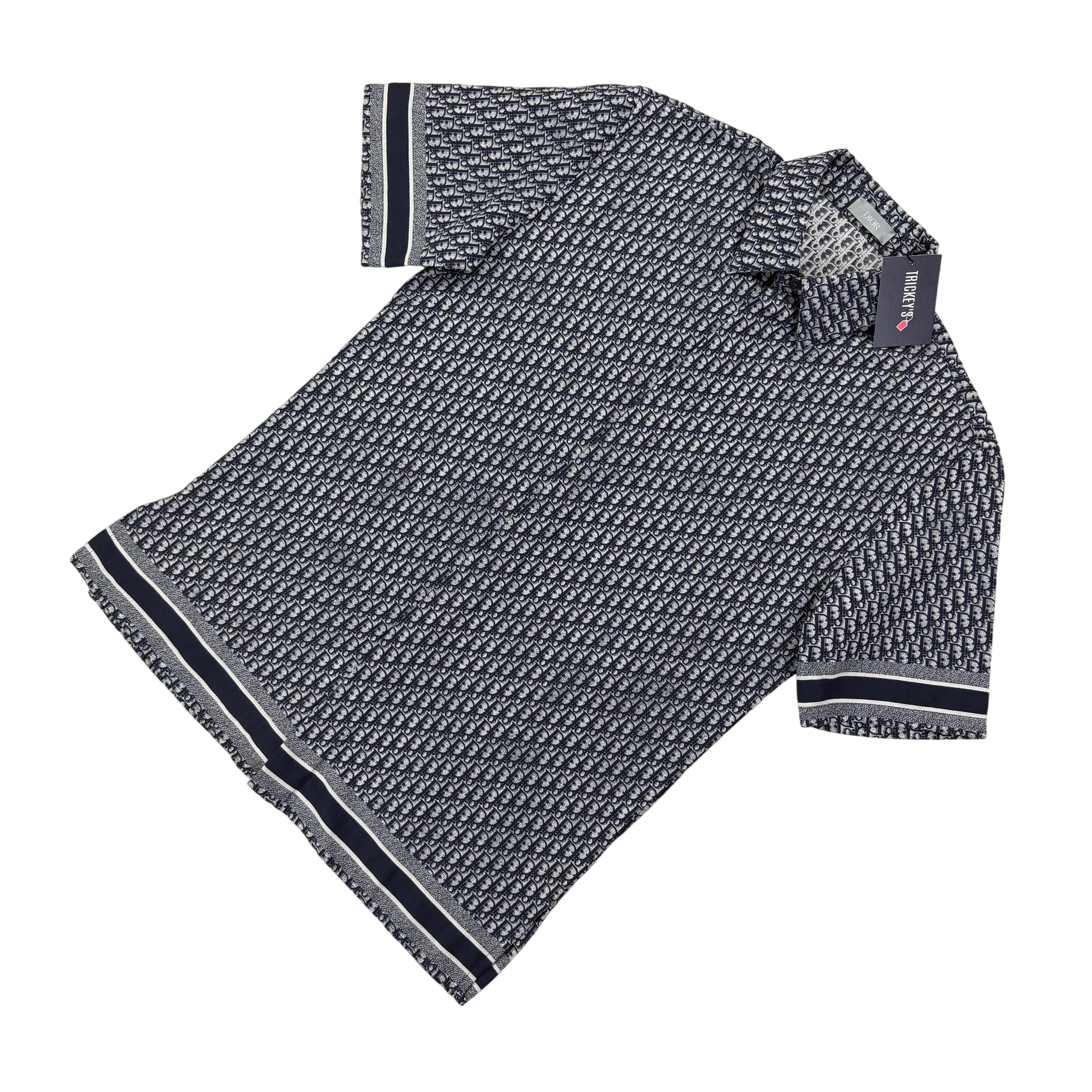 Dior Oblique Men’s Button-up Short Sleeve Shirt - 37 (Fit Small)