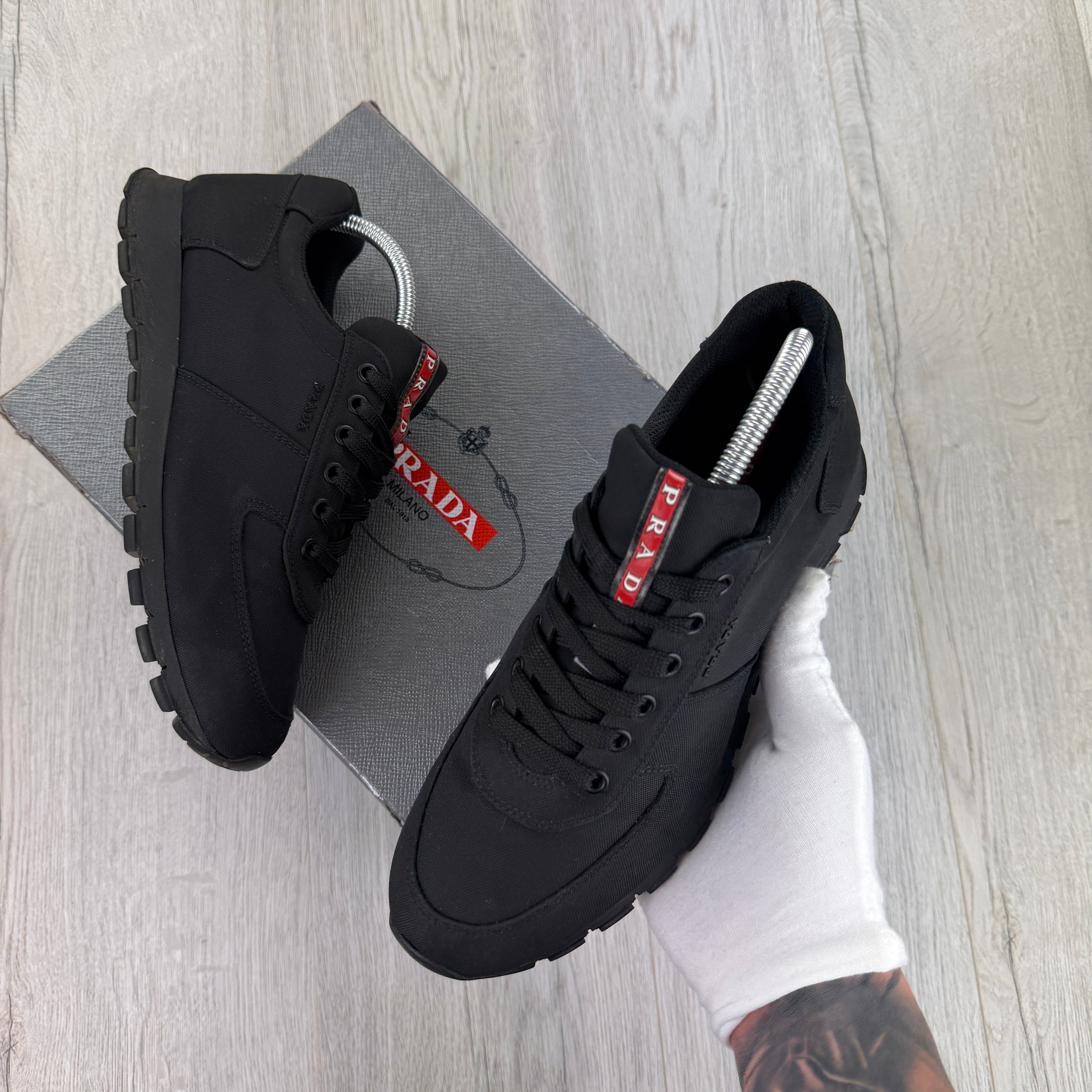 Prada Men’s Black Trainers - Uk 7