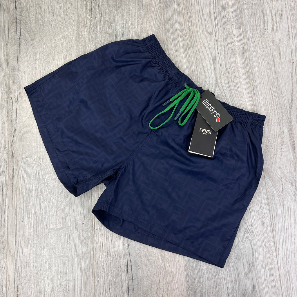 Fendi Men’s Navy Water Reactive Swim Shorts