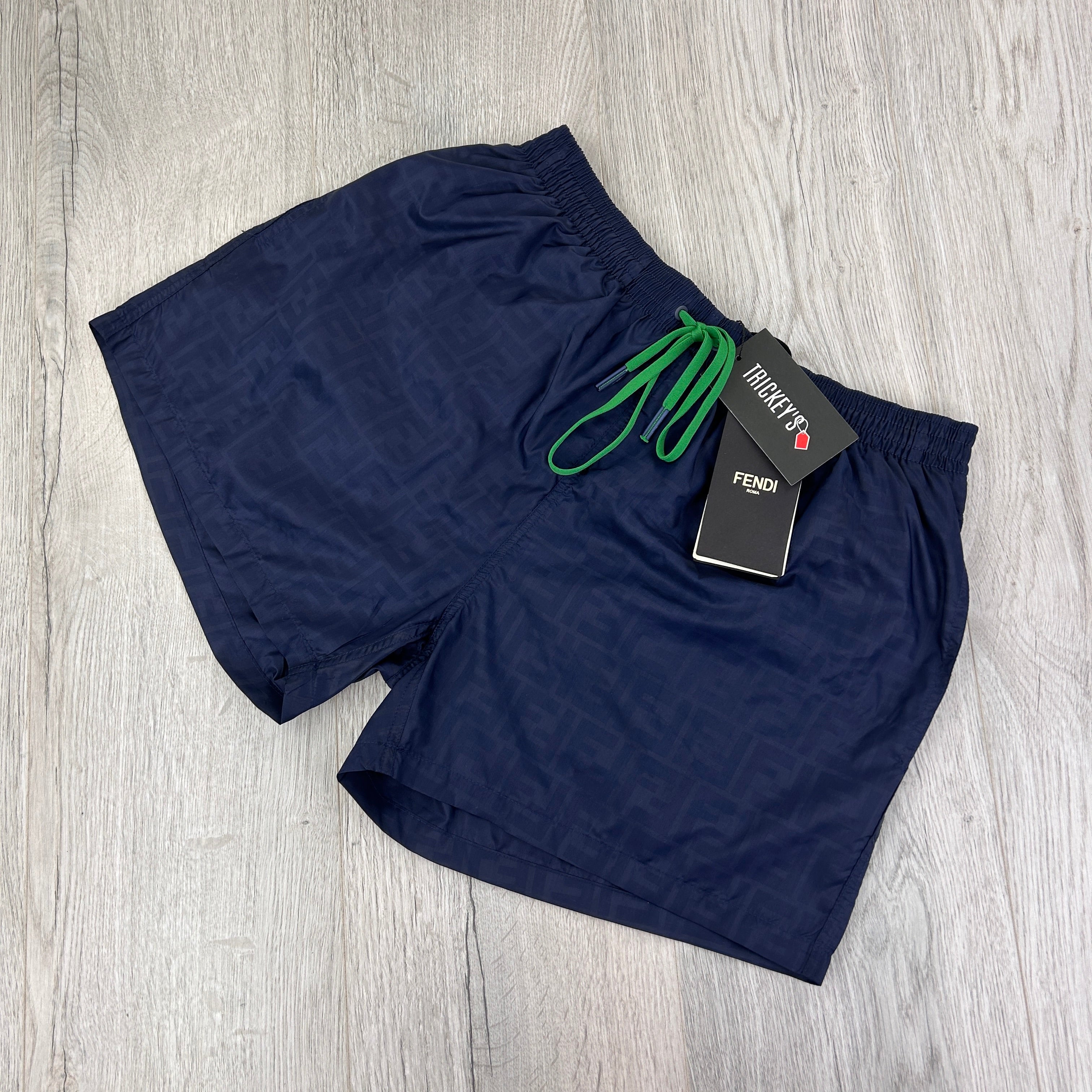 Fendi Men’s Navy Water Reactive Swim Shorts