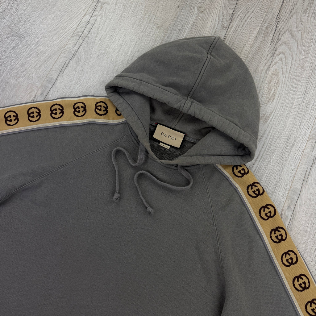 Gucci Men’s Grey Cotten Jersey Full Tracksuit - Medium