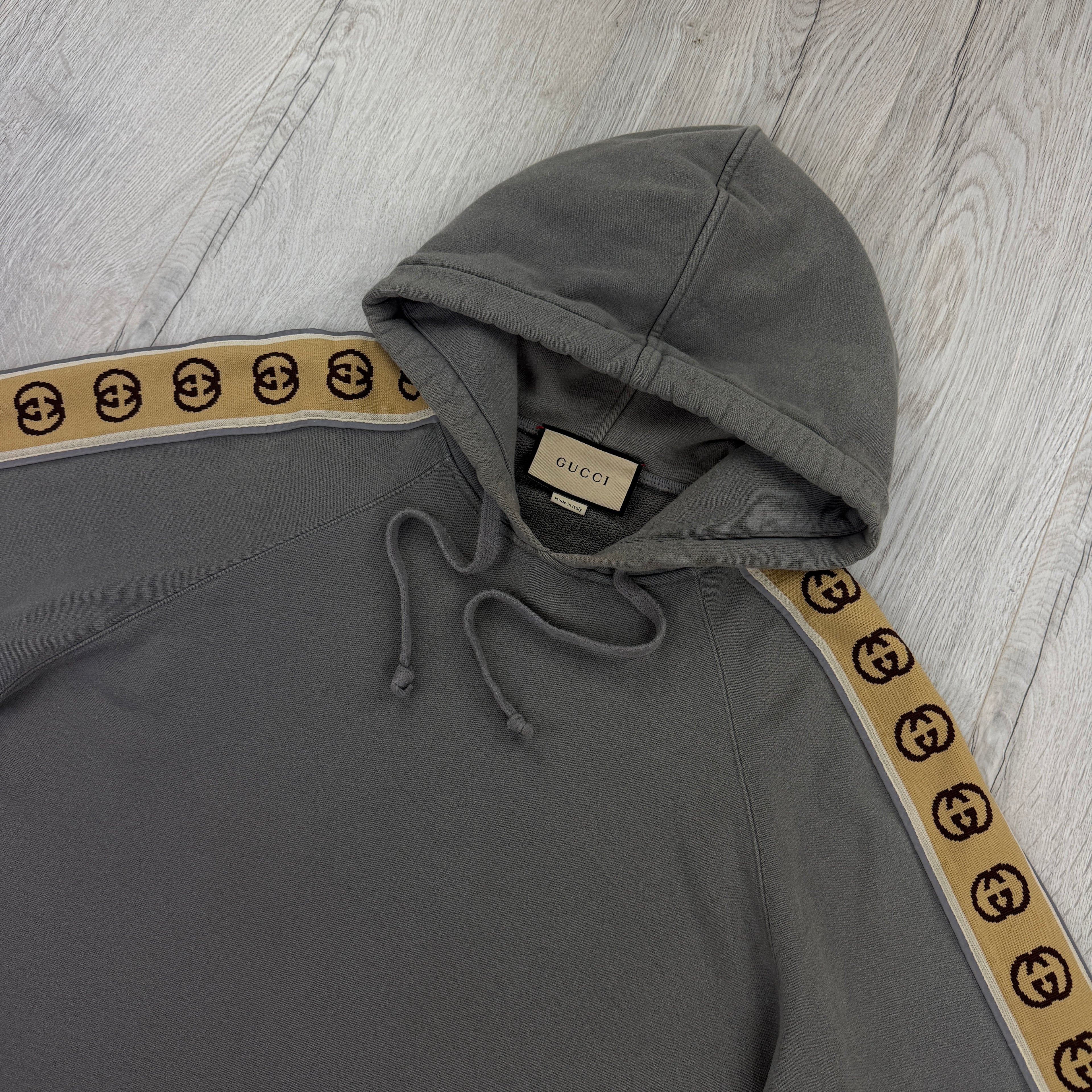 Gucci Men’s Grey Cotten Jersey Full Tracksuit - Medium