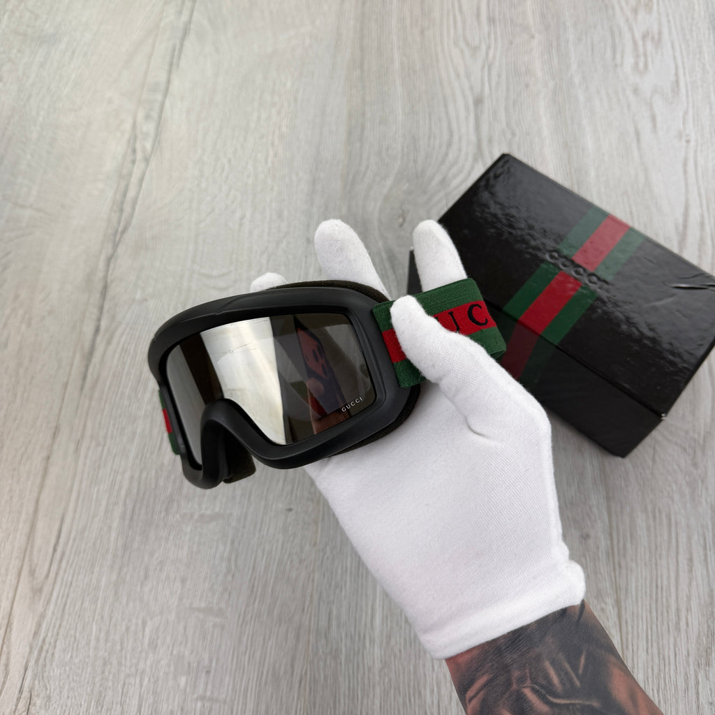 Gucci GG Stripe Ski Goggles