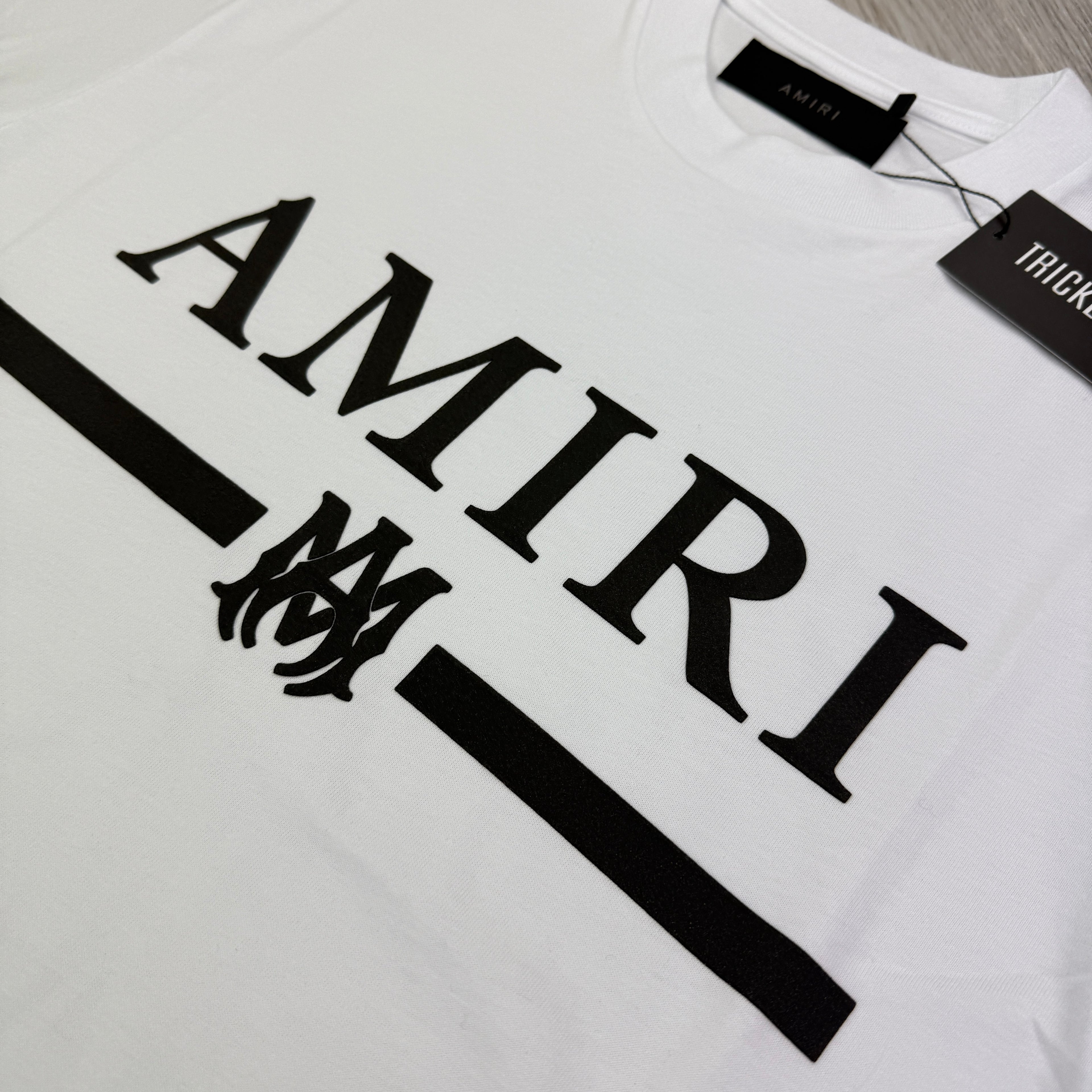 Amiri Men’s White Bar Logo T-shirt
