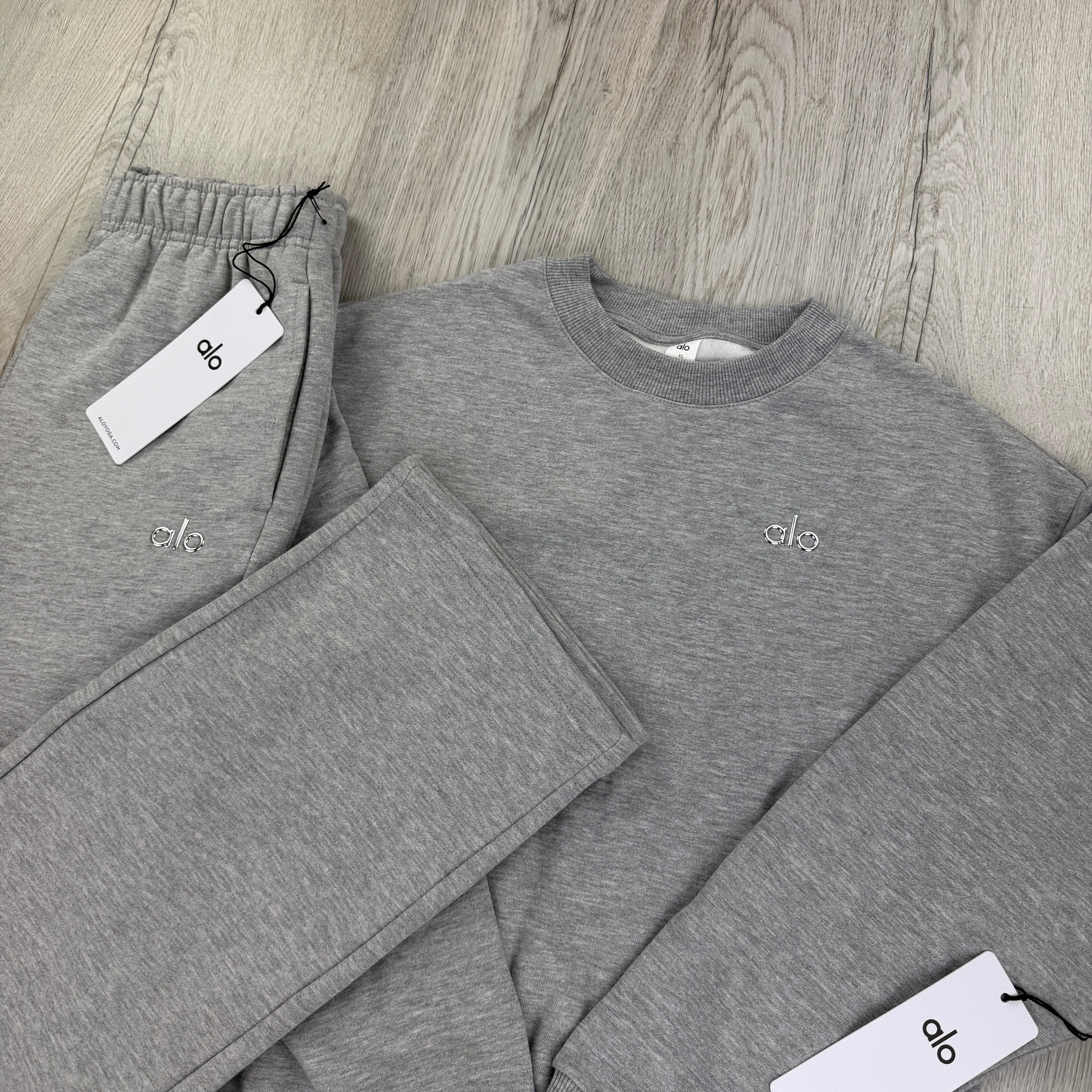 Alo Men’s Grey Full Tracksuit Relaxed Fit