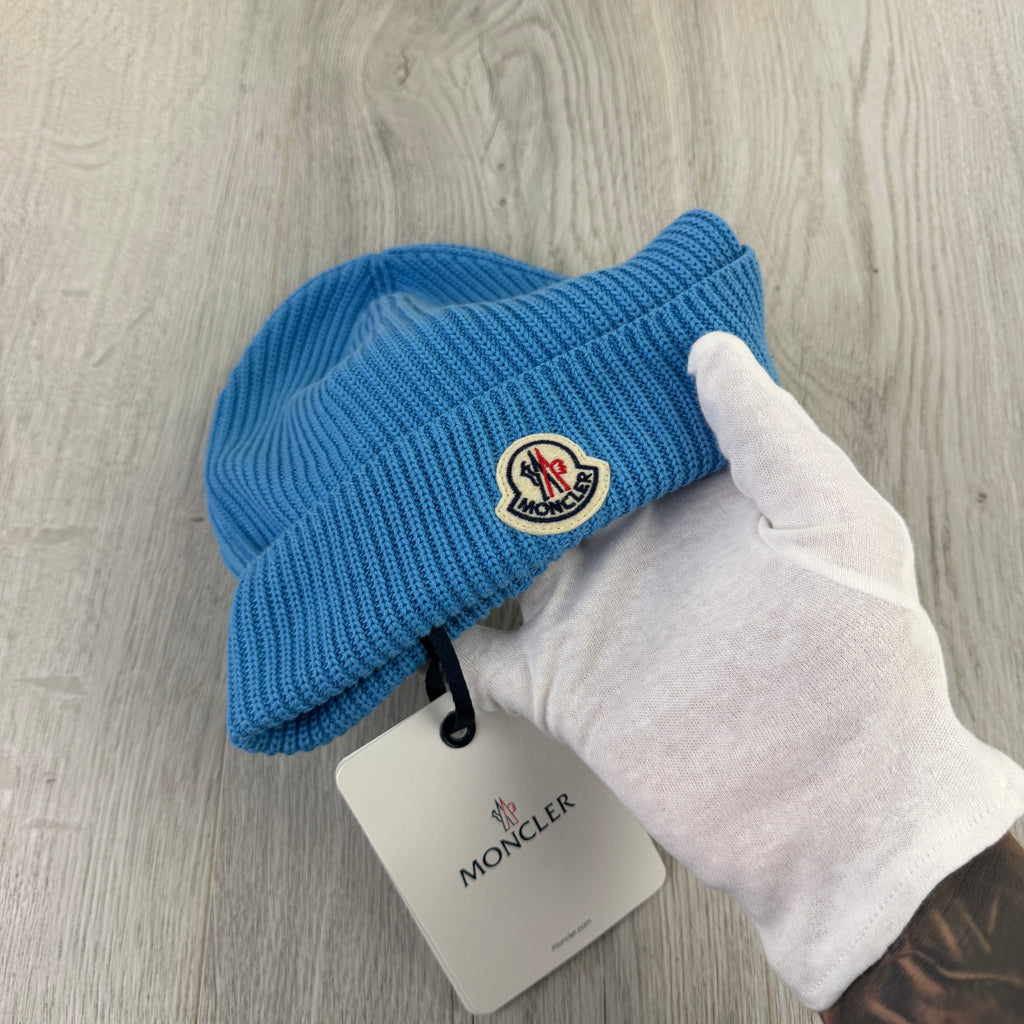Moncler Men’s Blue Wool Beanie