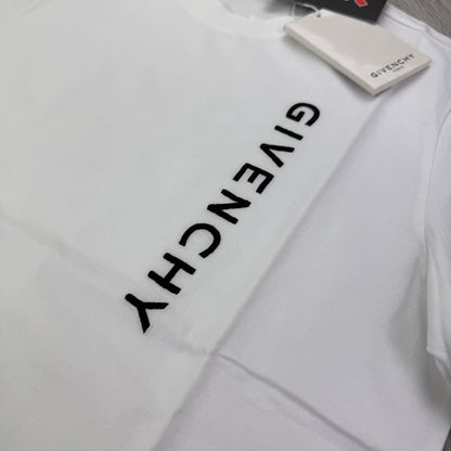 Givenchy Men’s White T-shirt Embroidered Logo