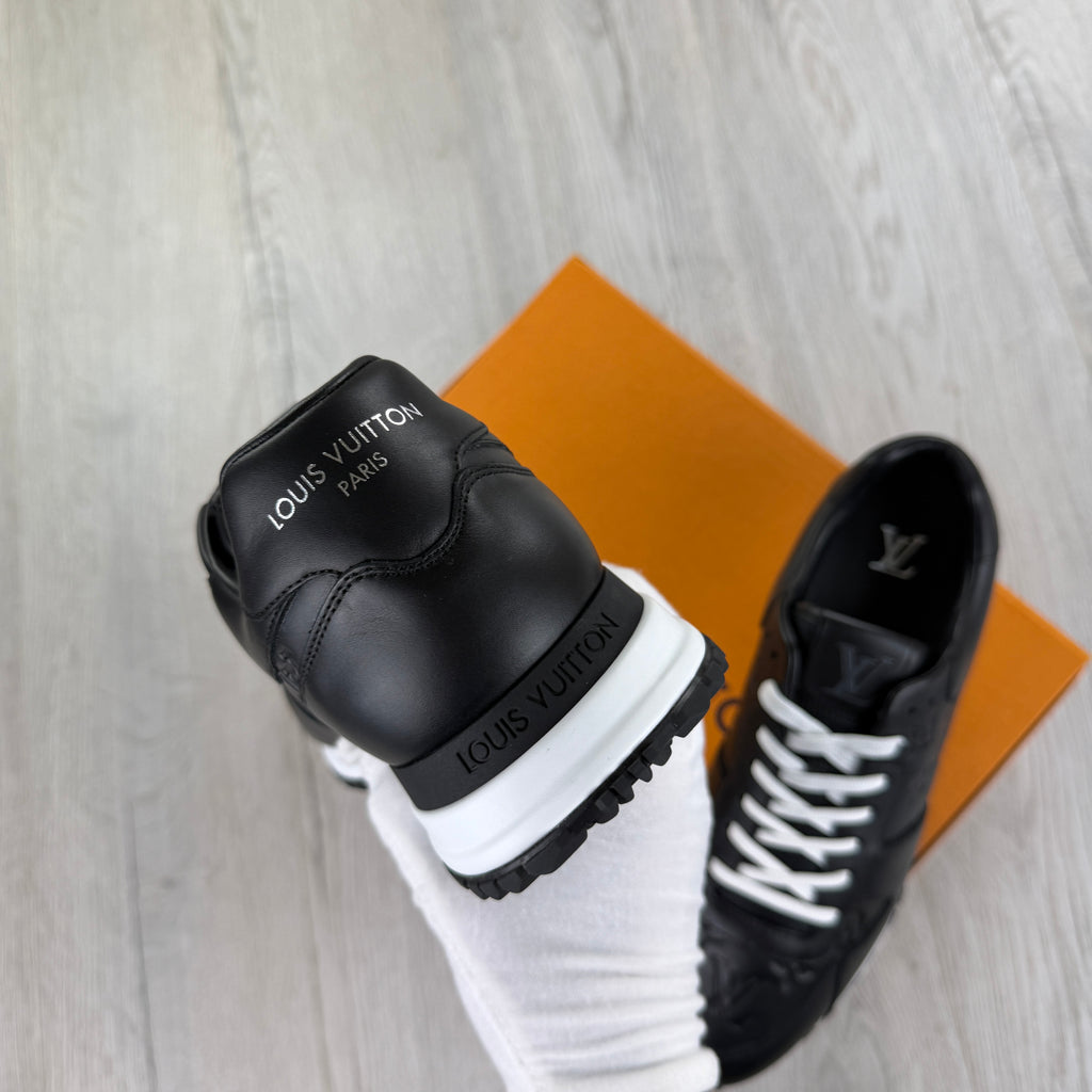 Louis Vuitton Men’s Black Leather Run Away Trainers - Uk 10