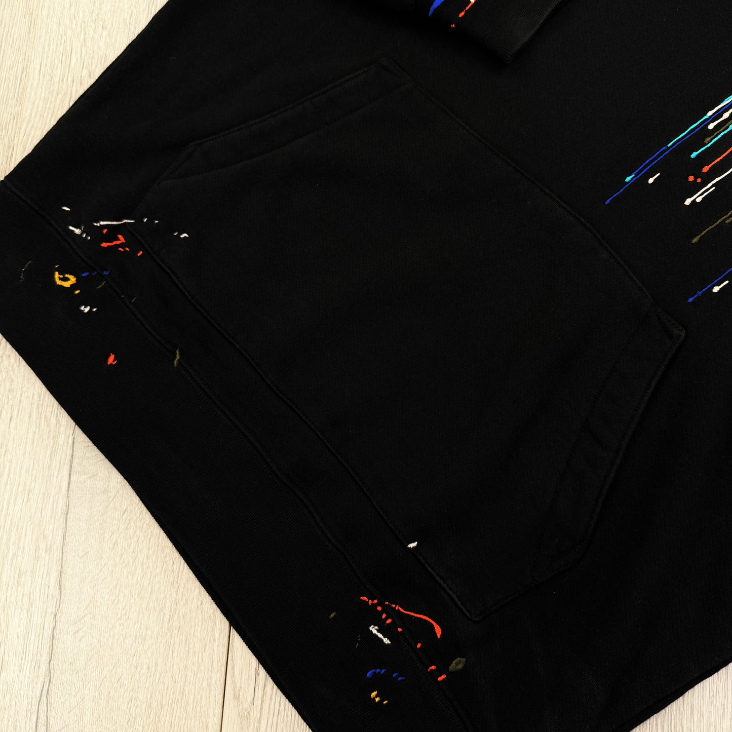 Amiri Men’s Black Paint Drip Logo Hoodie