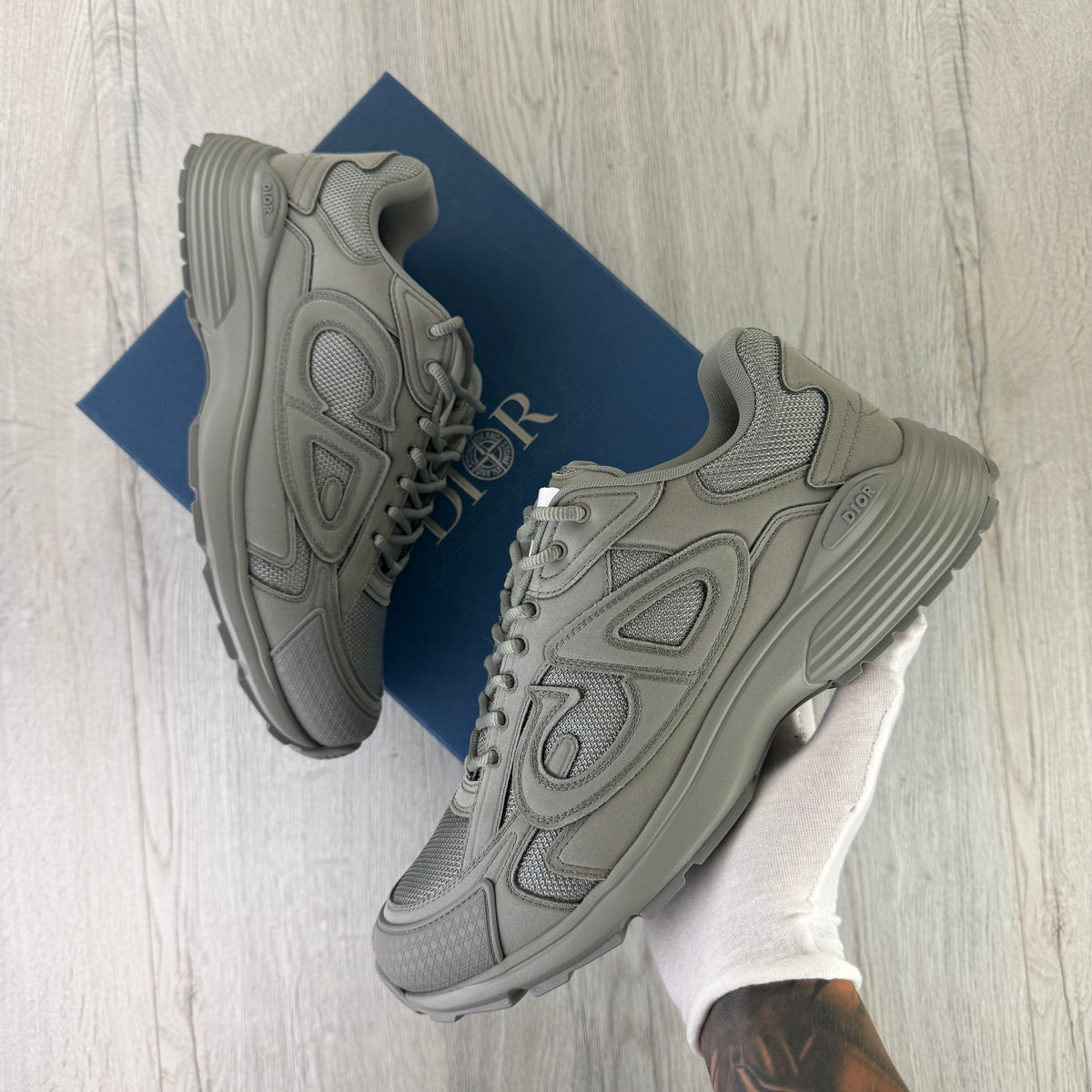 Stone Island x Dior B30 Men’s Grey Trainers - 44 (Uk 10)