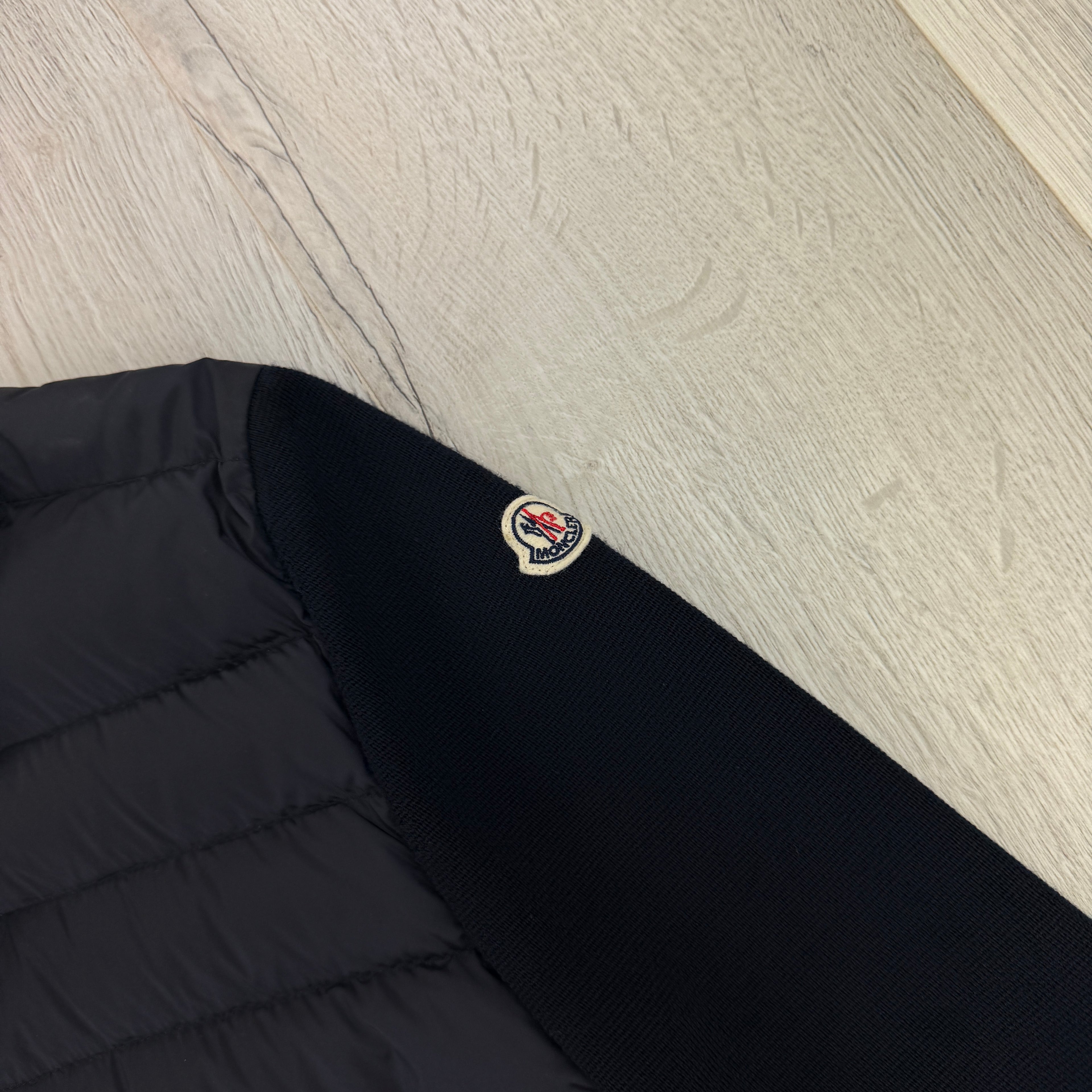 Moncler Men’s Tricot Navy Zip-up Fleece - Large Slim