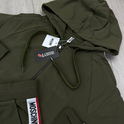 Moschino Men’s Khaki Green Full Zip-up Tracksuit