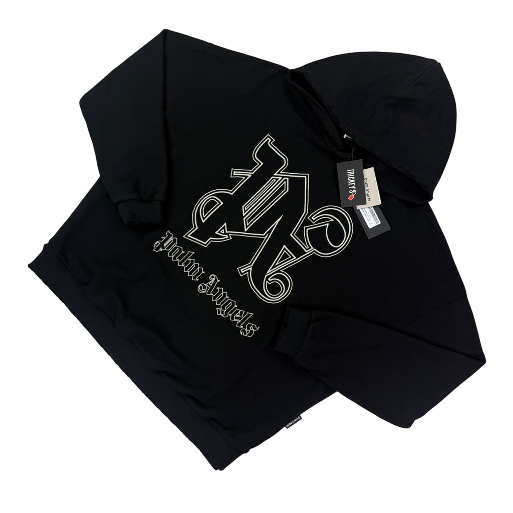 Palm Angels Men’s Black PA Monogram Logo Hoodie - Small