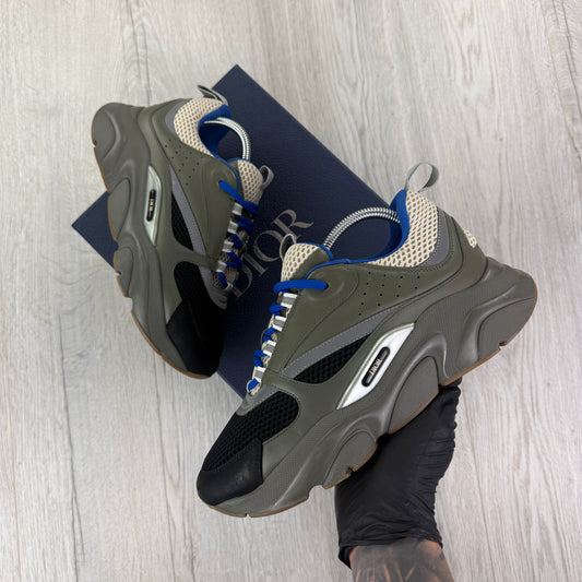 Dior B22 Men’s Khaki & Blue Trainers - 41 (Fit Uk 7)