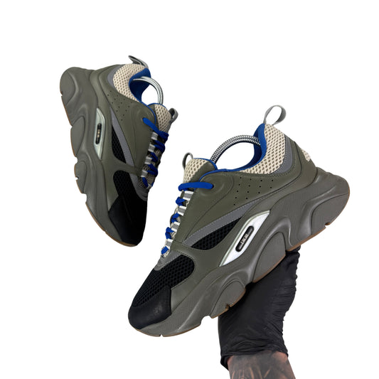 Dior B22 Men’s Khaki & Blue Trainers - 41 (Fit Uk 7)