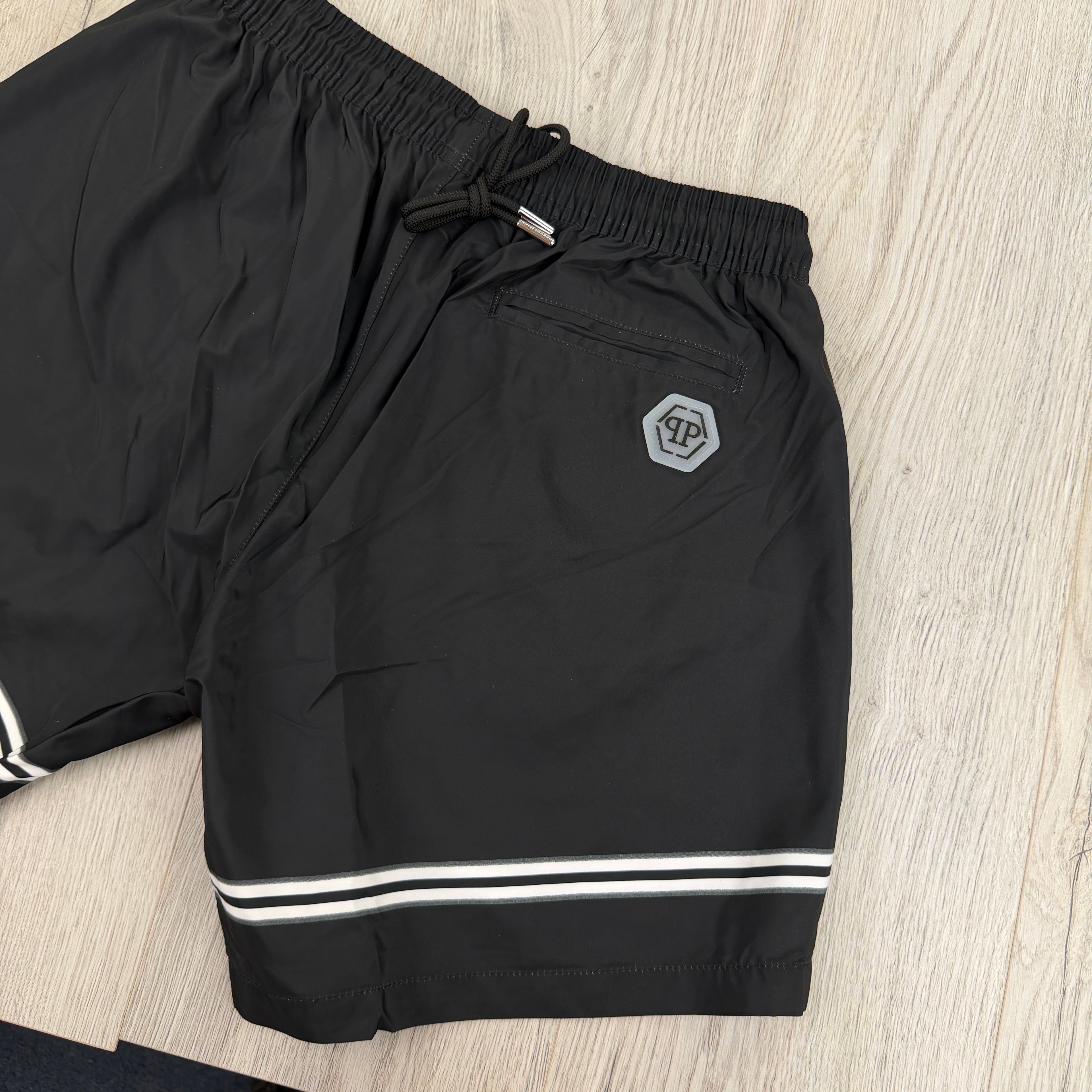 Philip Plein Beach Men’s Black Swim Shorts