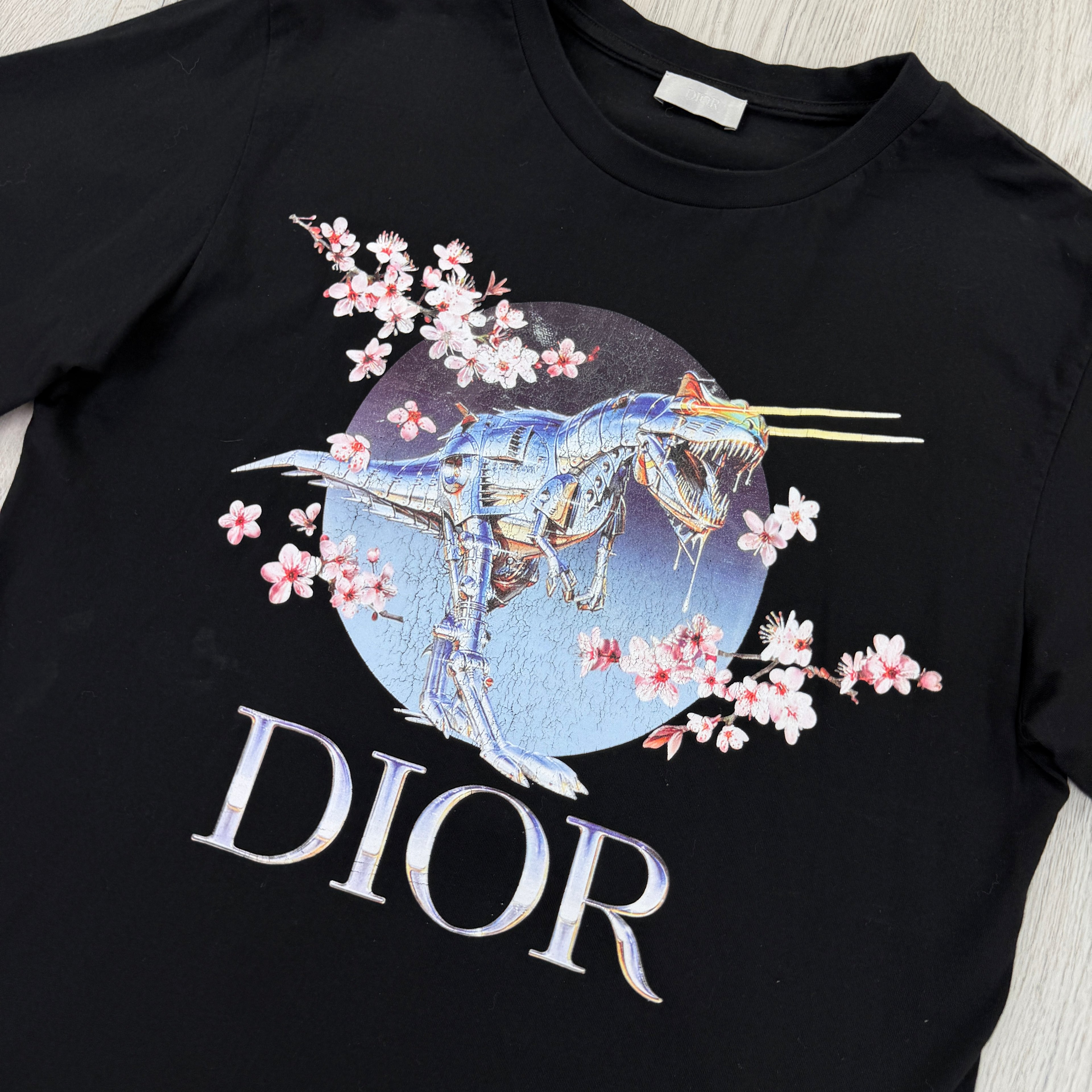 Dior X Sorayama Men’s Dinosaur Printed T-shirt - XS Oversized