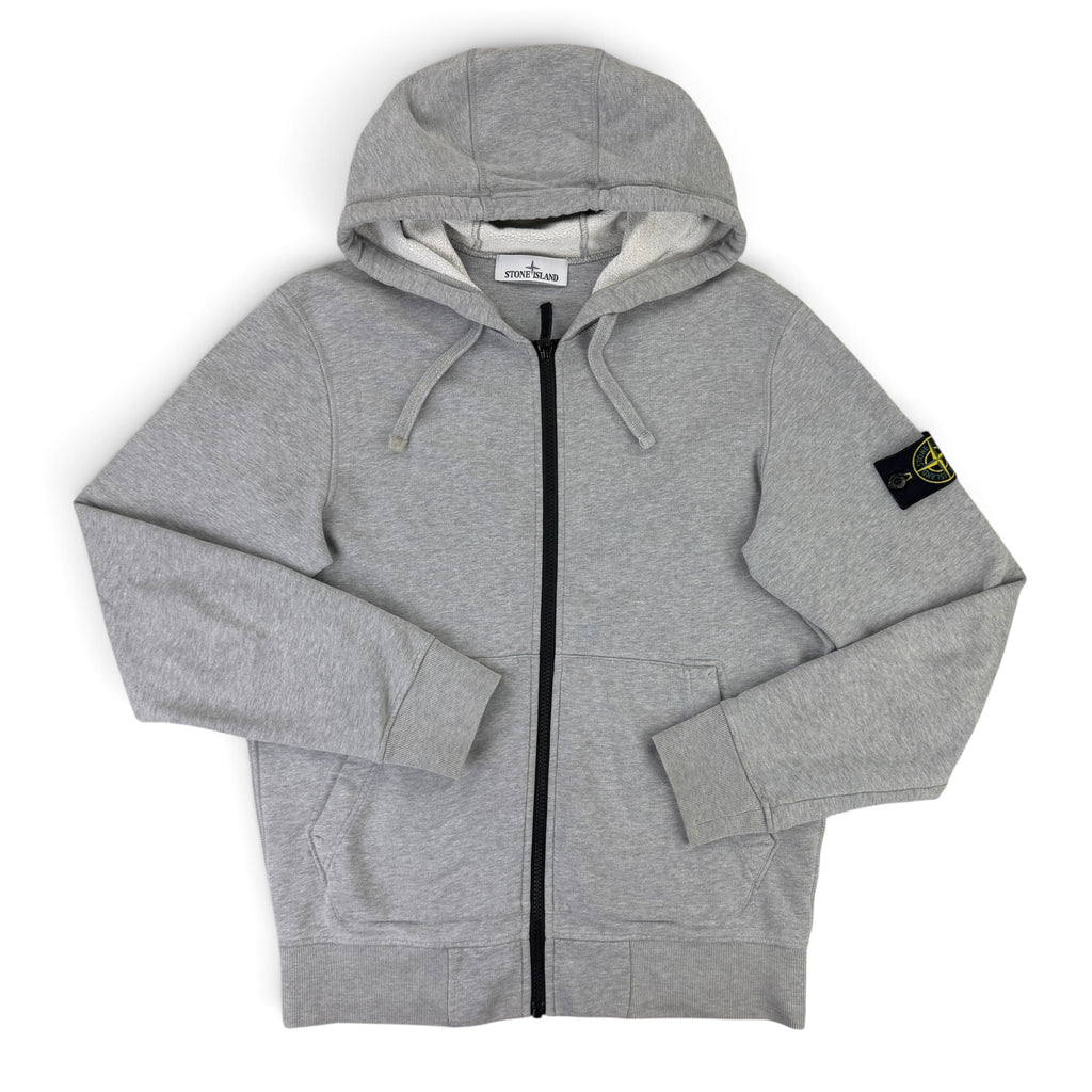 Stone Island Men’s Grey Zip-up Hoodie - Small