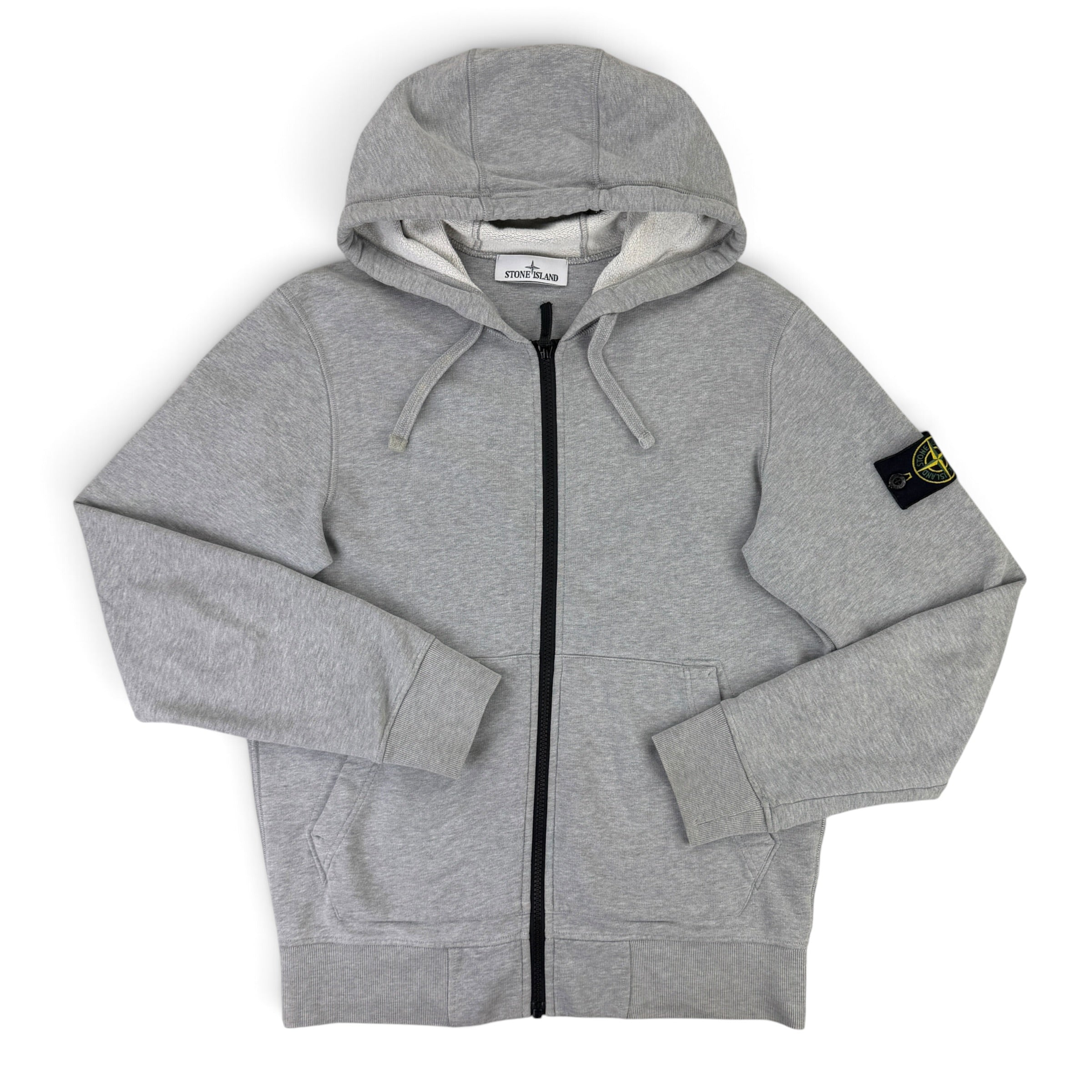 Stone Island Men’s Grey Zip-up Hoodie - Small
