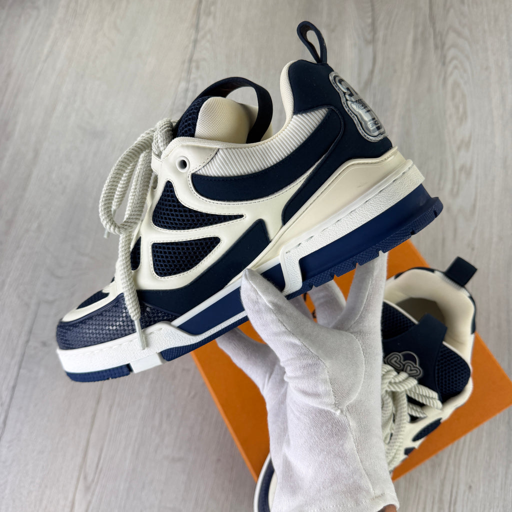 Louis Vuitton Men’s Navy & White Skate Trainers - Uk 8 (Fit 8.5/9)