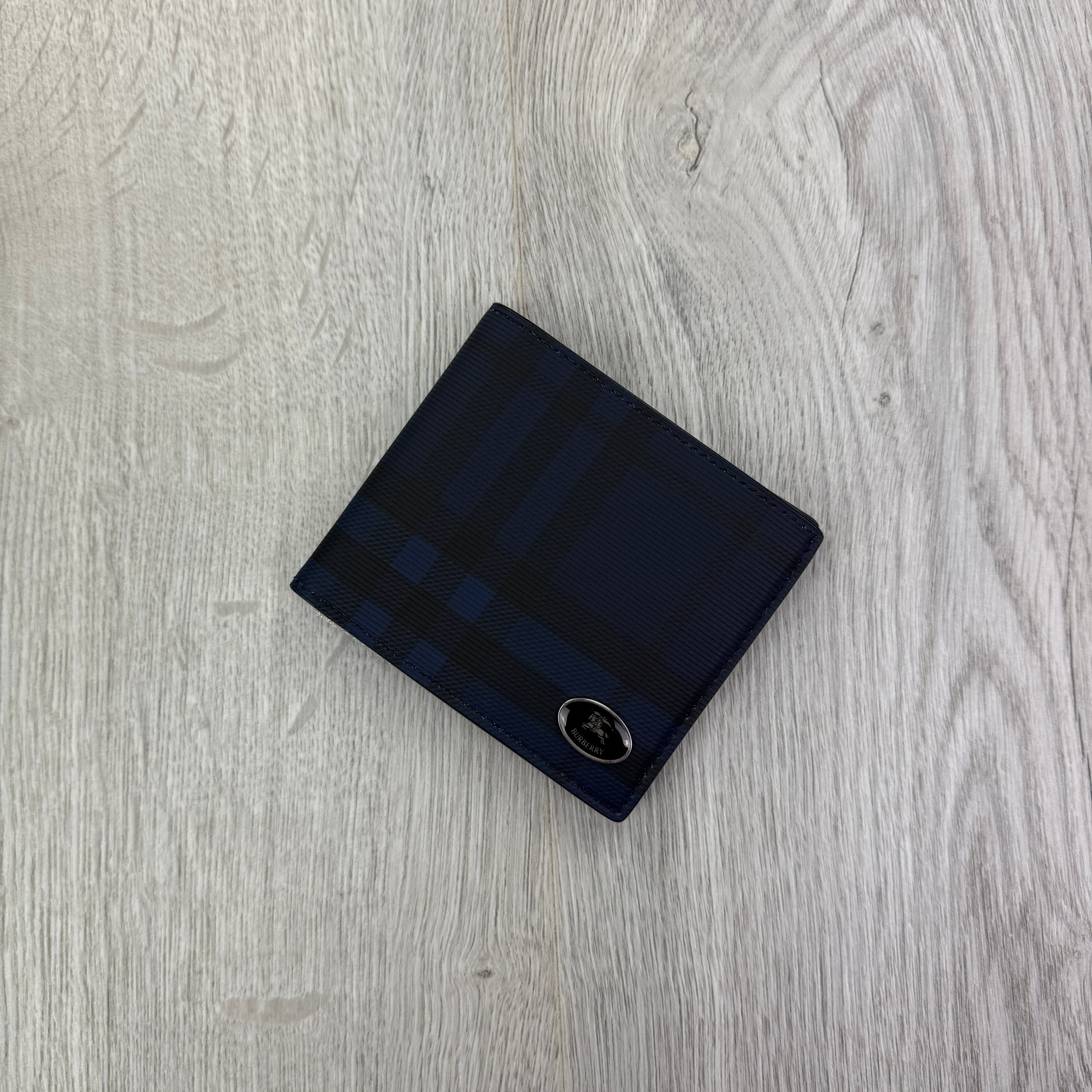 Burberry Men’s Exaggerated Check Bifold Wallet