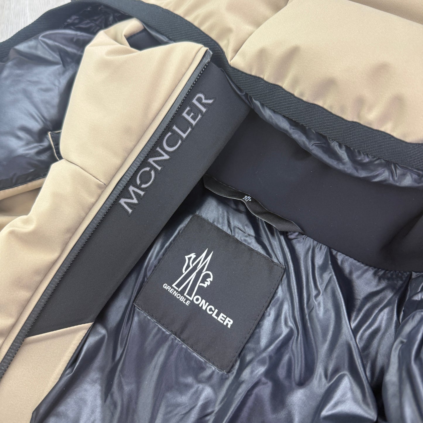 Moncler Grenbole Men’s Montgetech Beige Down Jacket - Size 4