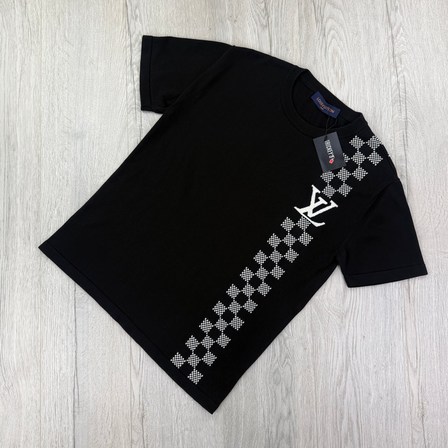 Louis Vuitton Men’s Black SS21 Racing Checked T-shirt - Medium